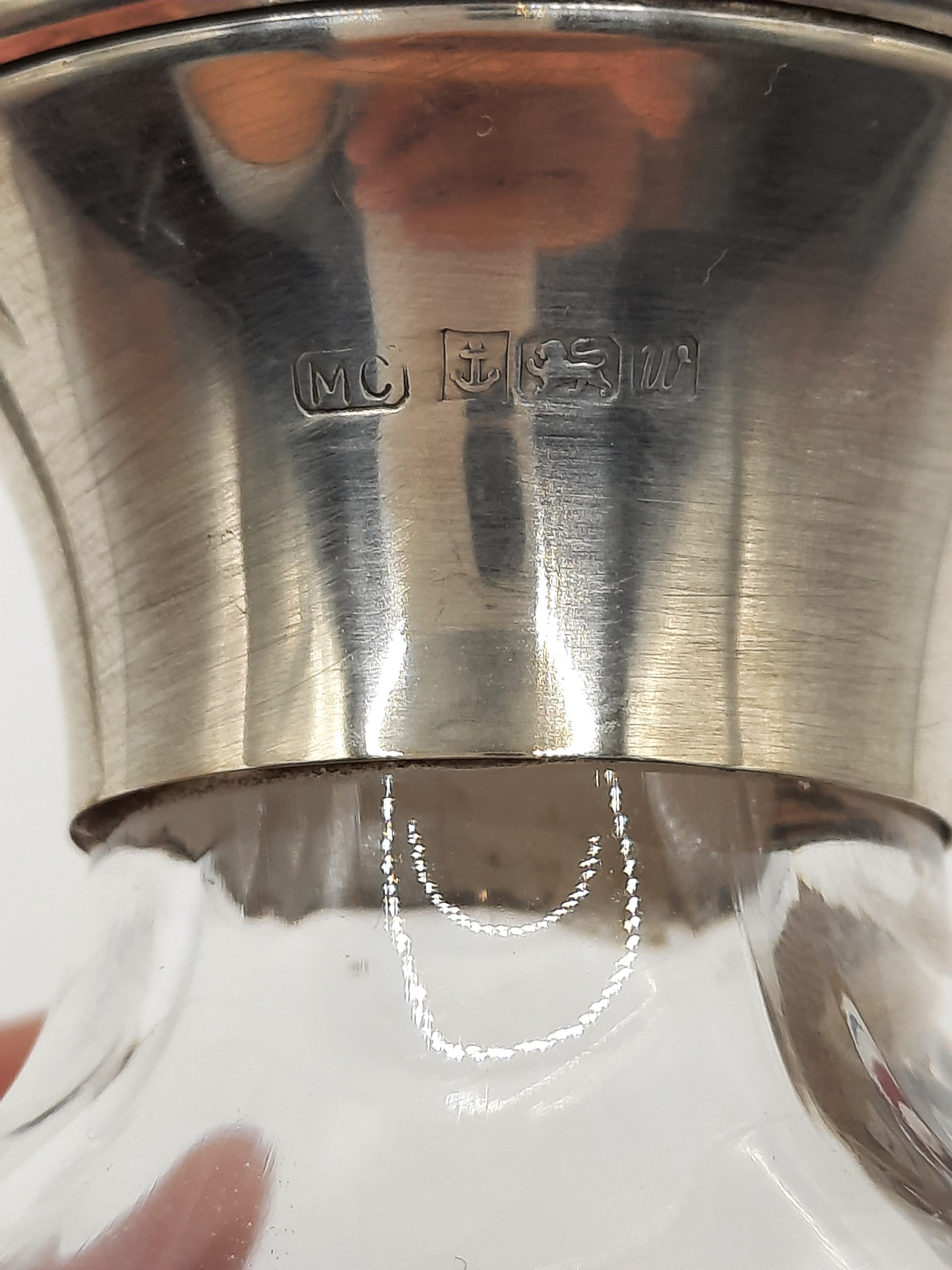 Whisky Decanter with Sterling Silver Top and Pheasant Finial