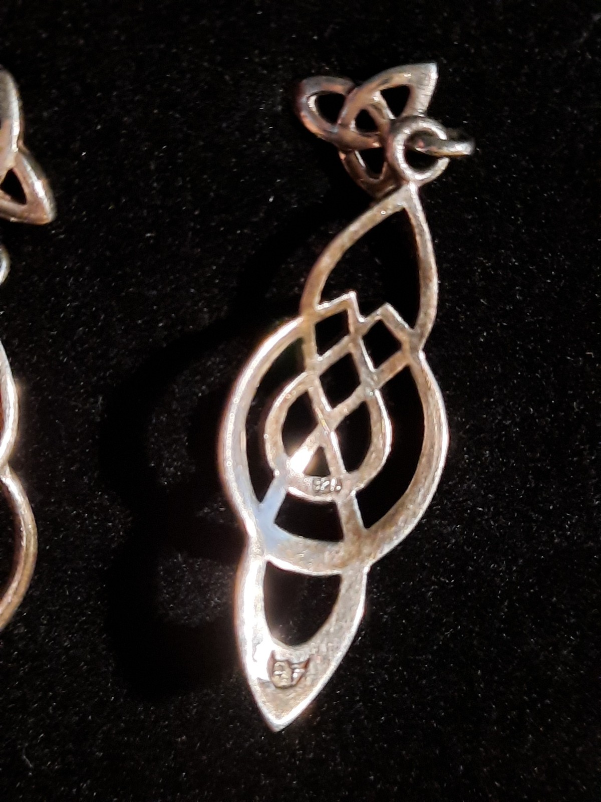 Sterling Silver Celtic Knot Drop Earrings
