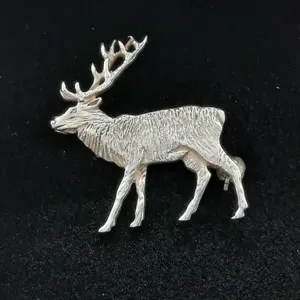 Sterling Silver ORTAK Stag Brooch