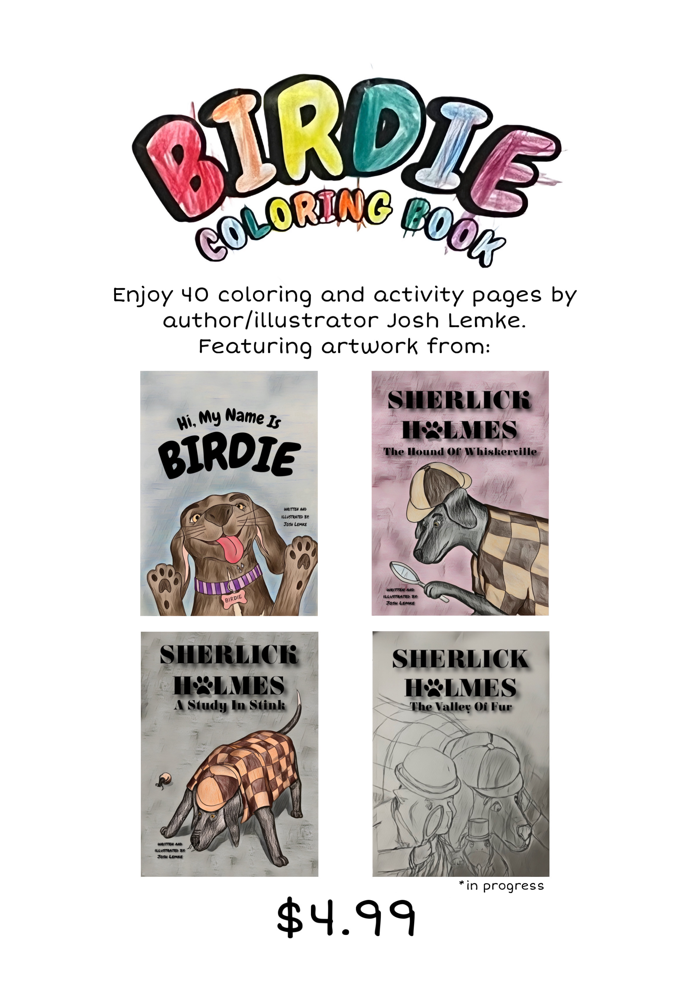 NEW! Birdie Coloring Book