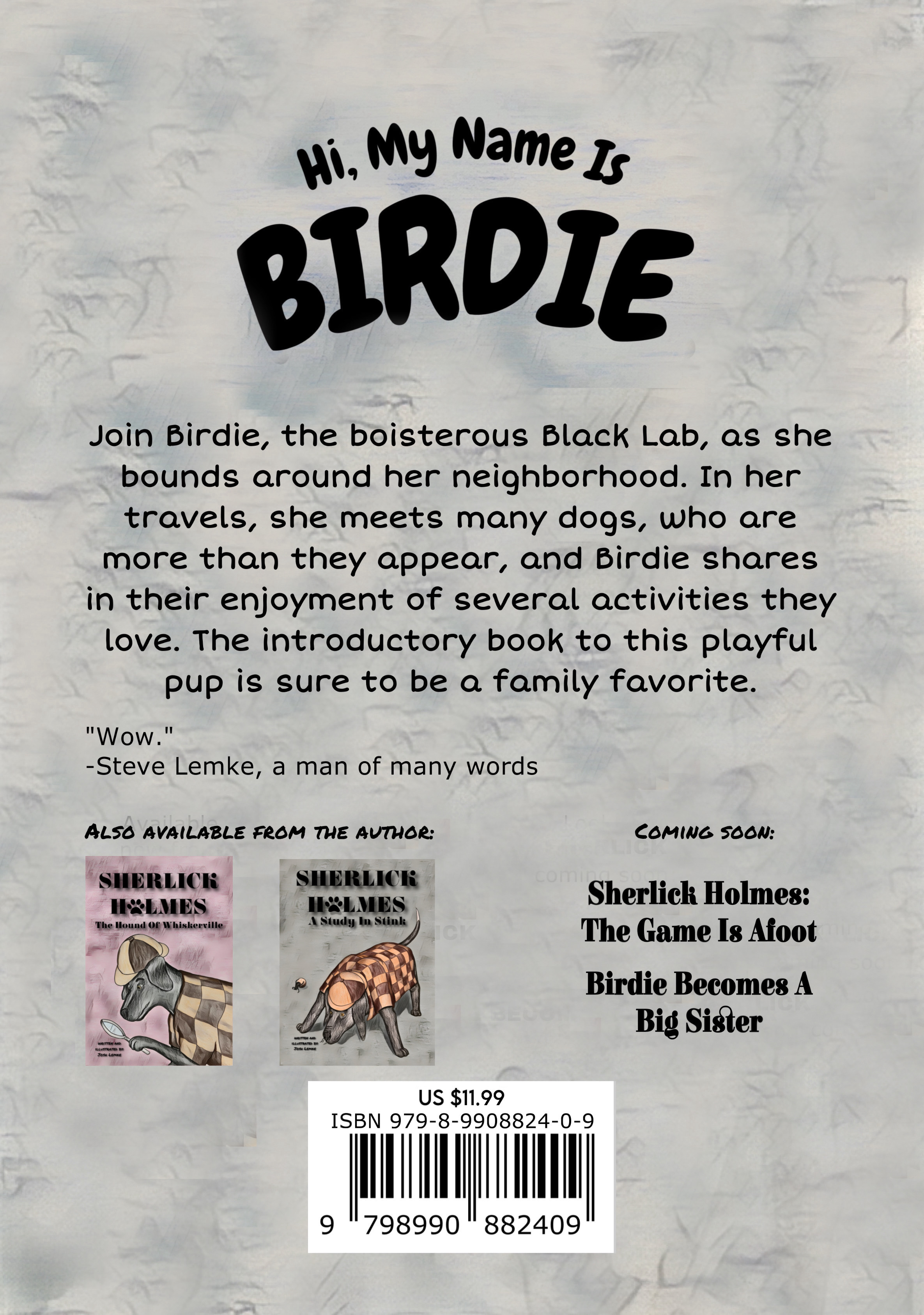 Signed/personalized Copy Hi, My Name Is Birdie