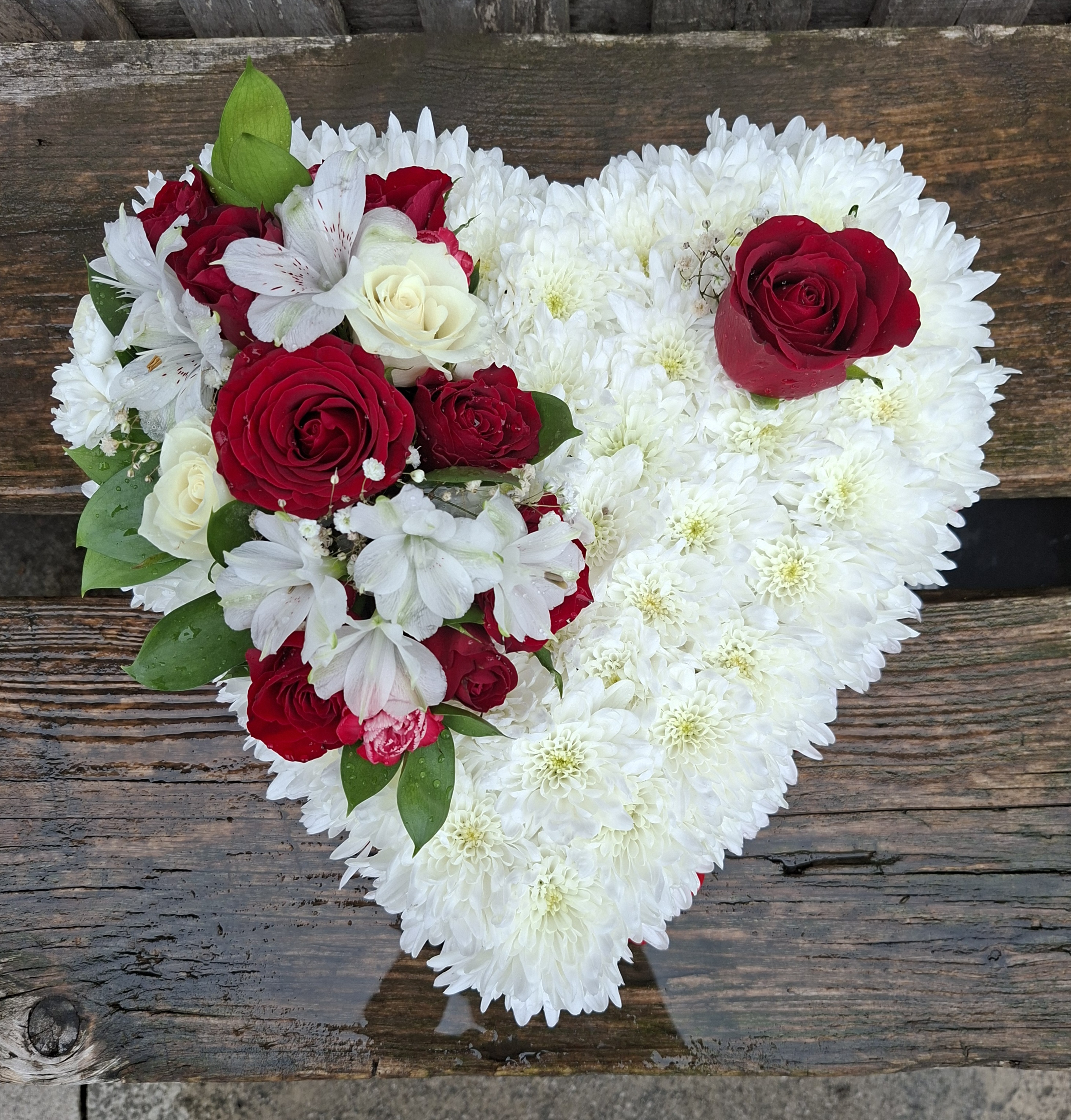 Full heart flower tribute