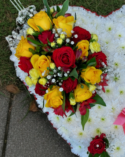 Full heart flower tribute