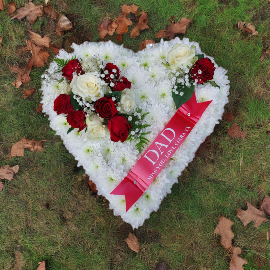 Full heart flower tribute