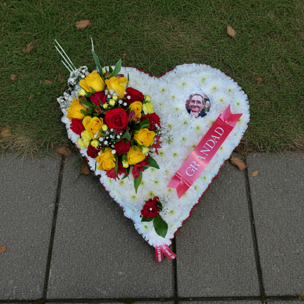 Full heart flower tribute