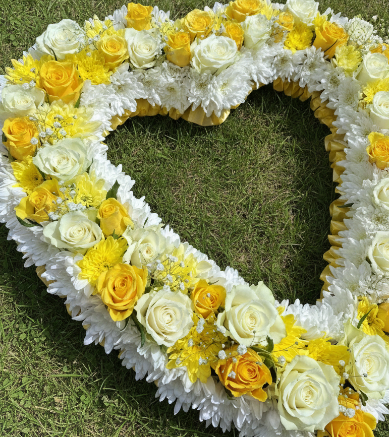 Open heart wreath
