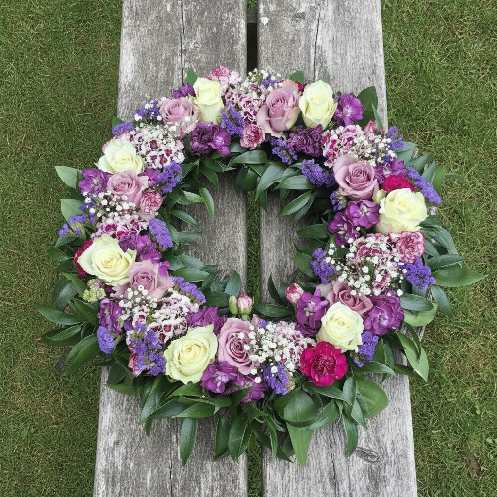 Round open wreath