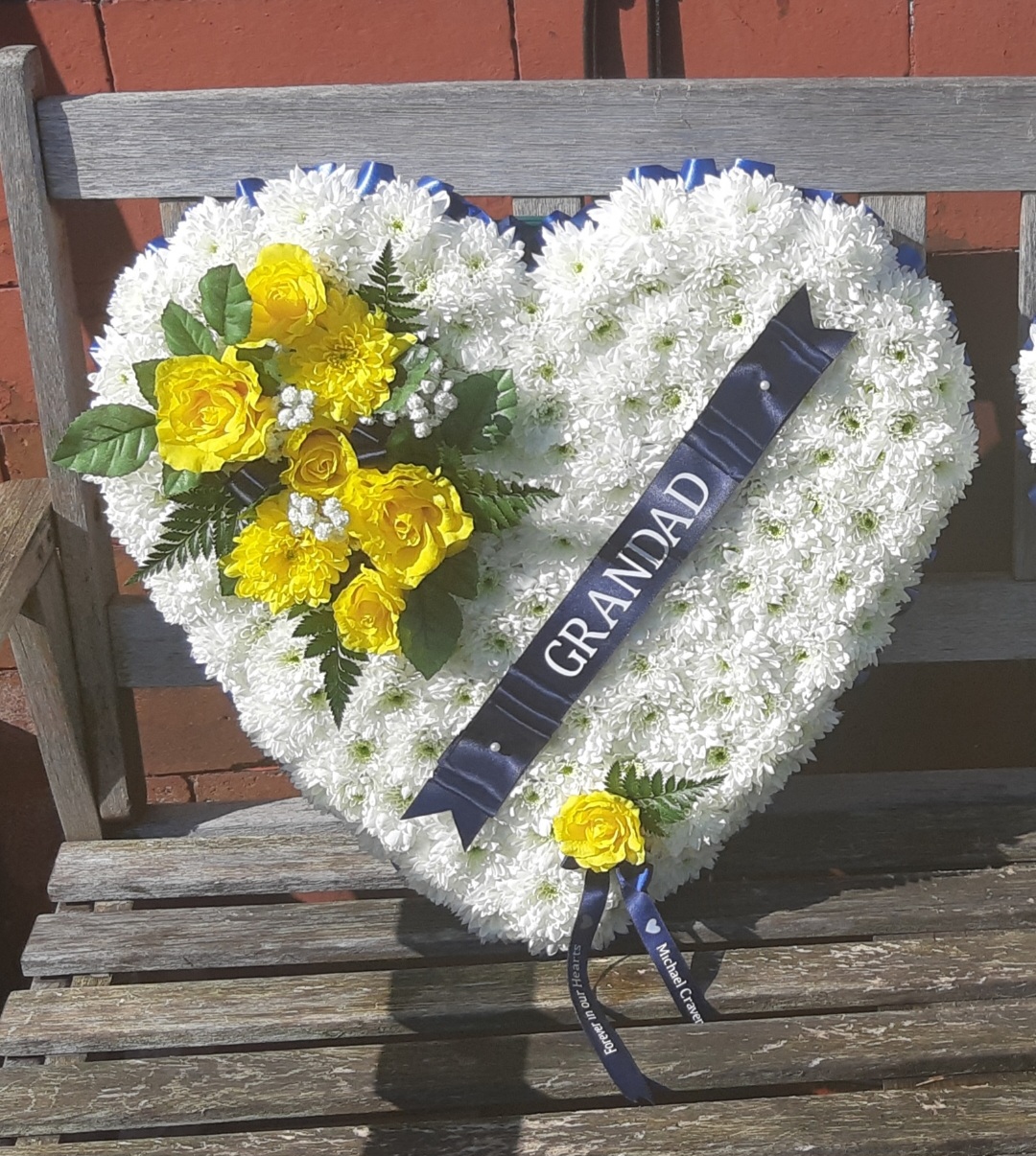 Full heart flower tribute