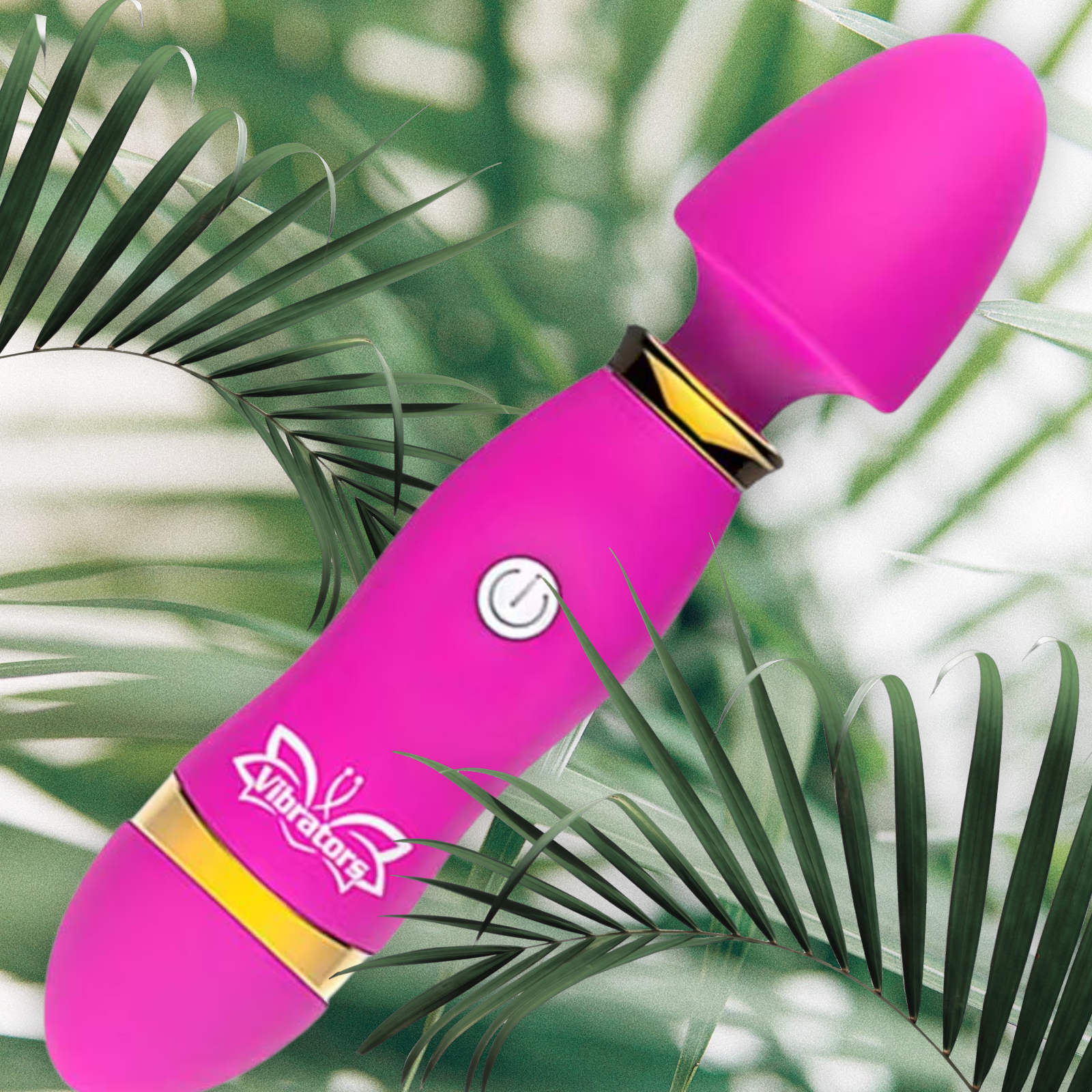 1pc AV Stick Vibrator - Pink & Golden G-Spot Stimulator with Ergonomic Handle, 3 Speeds & 3 Modes