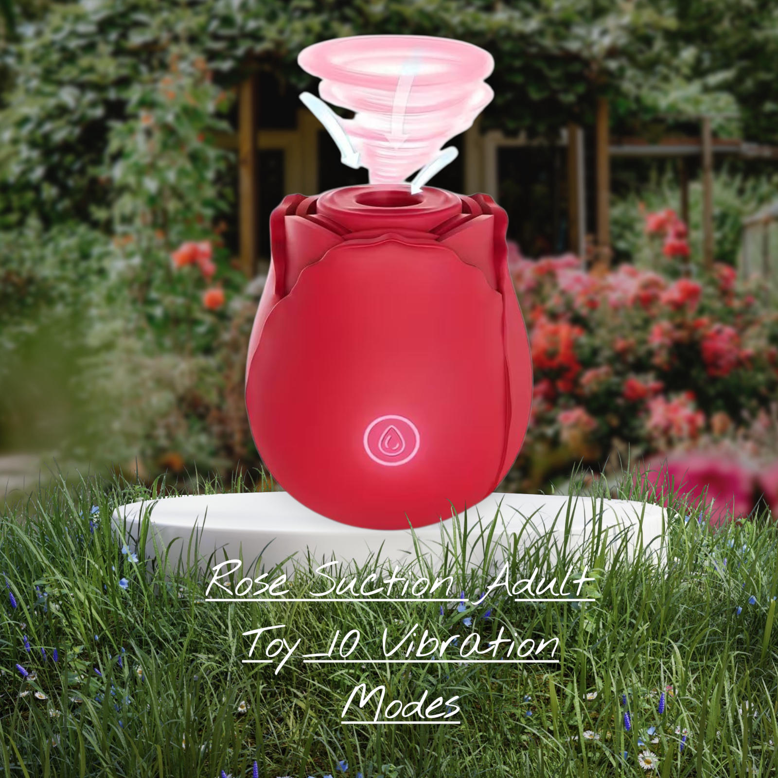 Sucking Rose Vibrator - Adult with 10 Sucking & Vibrator Modes for Women