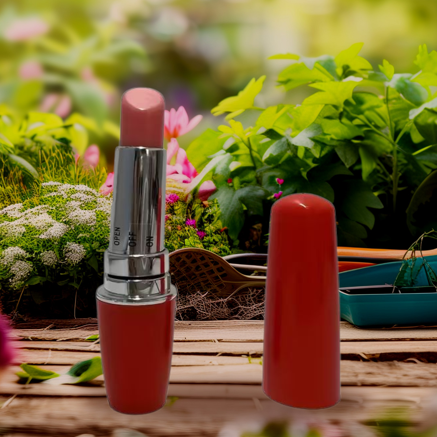 1pc Realistic Female Lipstick-Shaped AV Vibrator-Powered Adult Toy for Clit