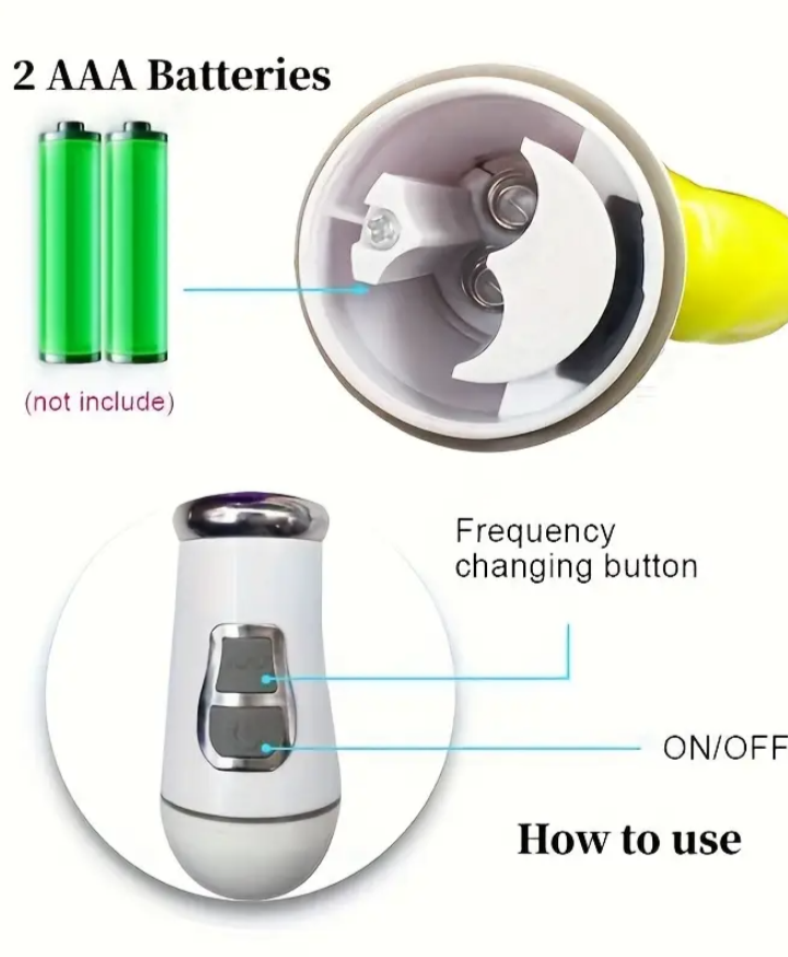 1pc Rabbit-Shaped Dual-Head Vibration Massage Wand