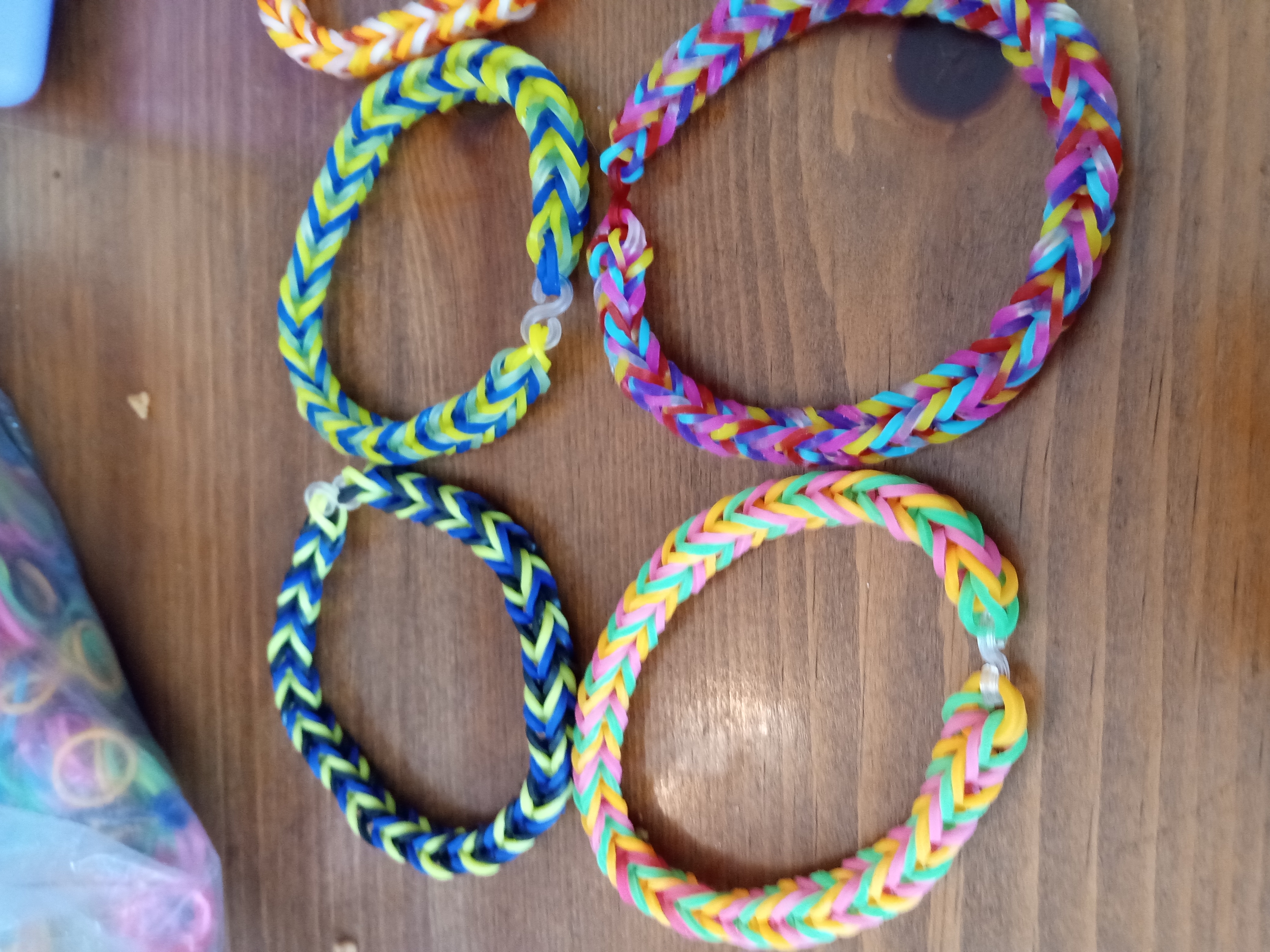 Loom band bracelets
