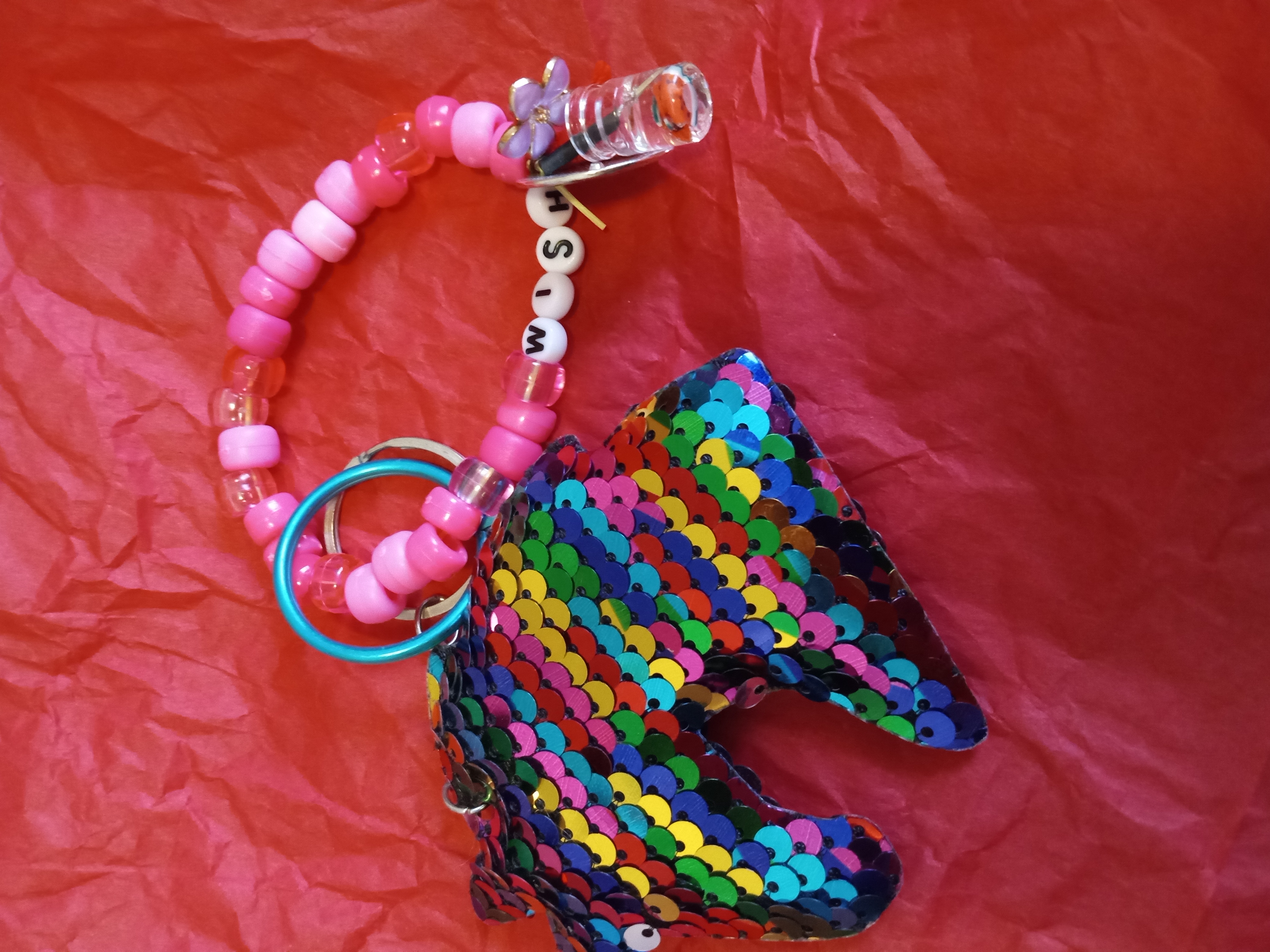 Plush Sequin Keychains