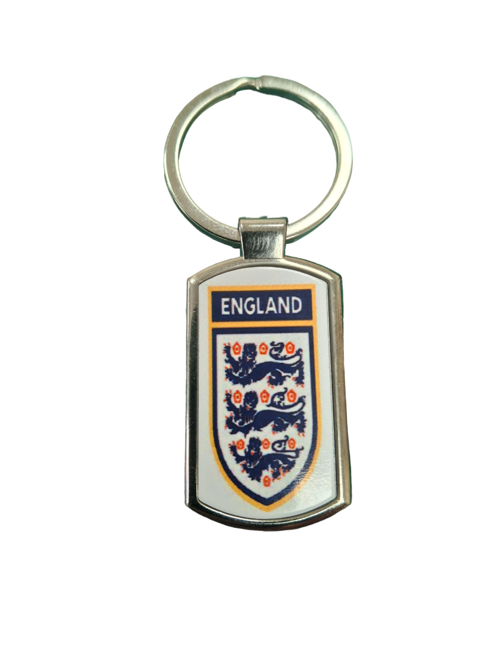Chrome Metal Keyring England