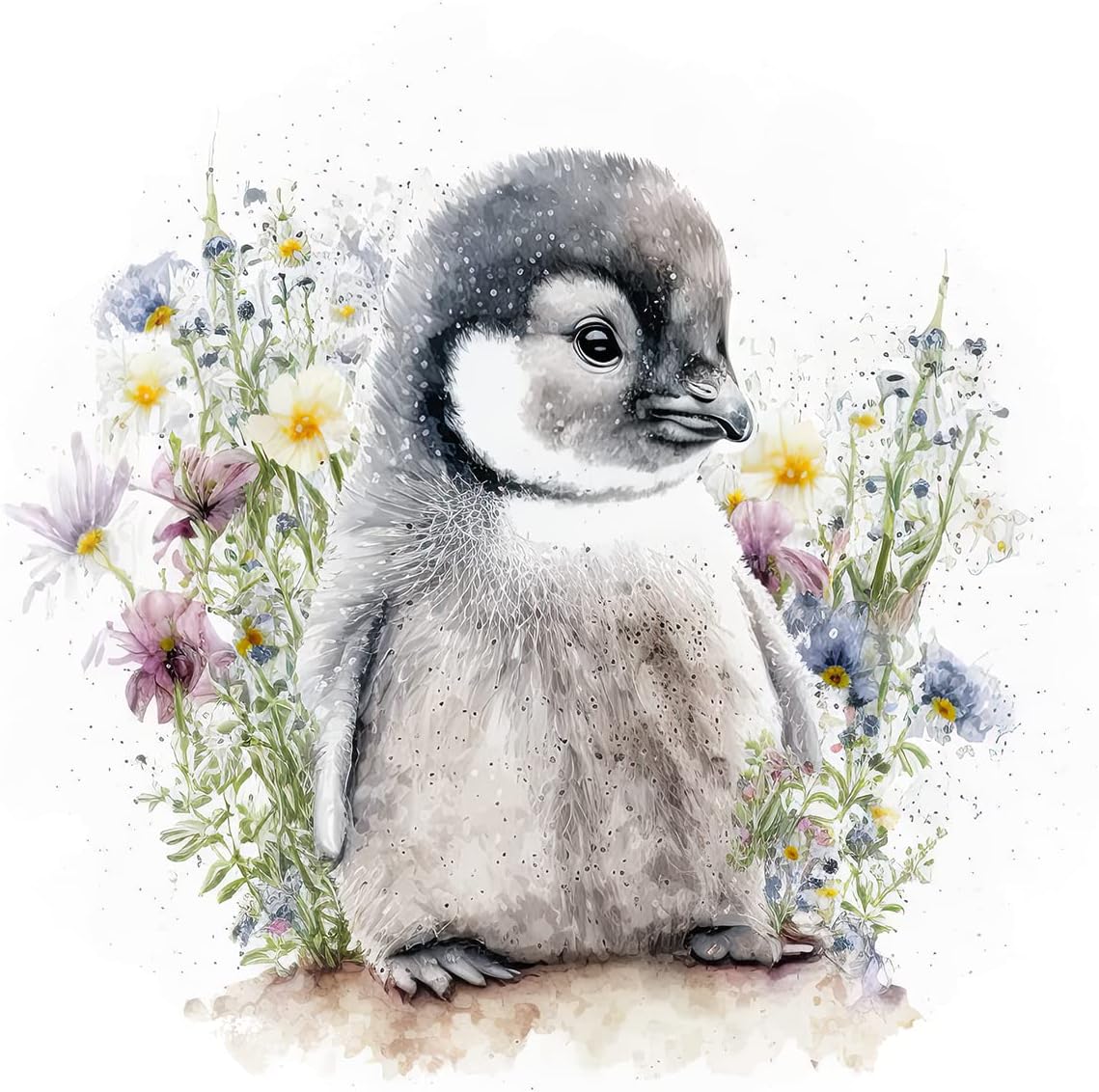 Set of 6 Penguin Square MDF Coaster - Set-10