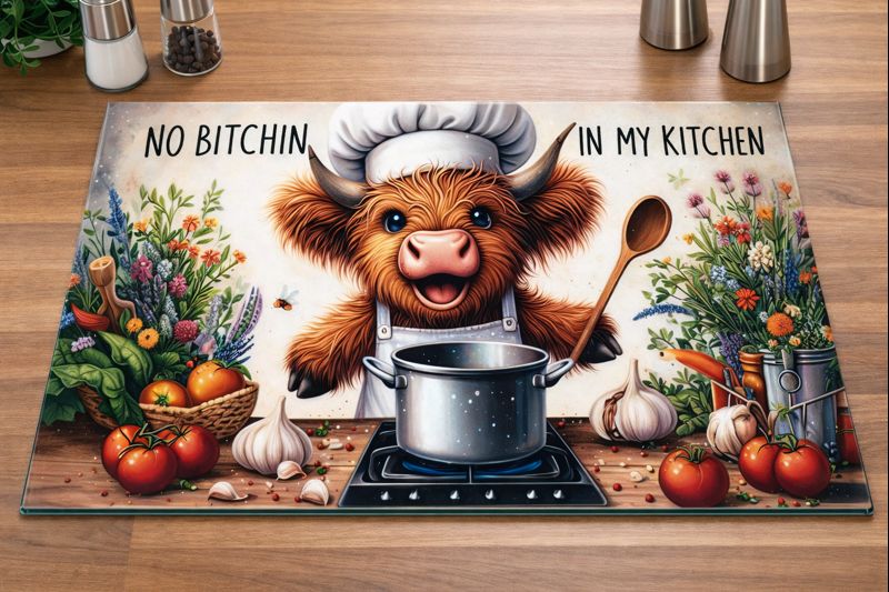 Textured Toughened Glass A4 Chopping Board