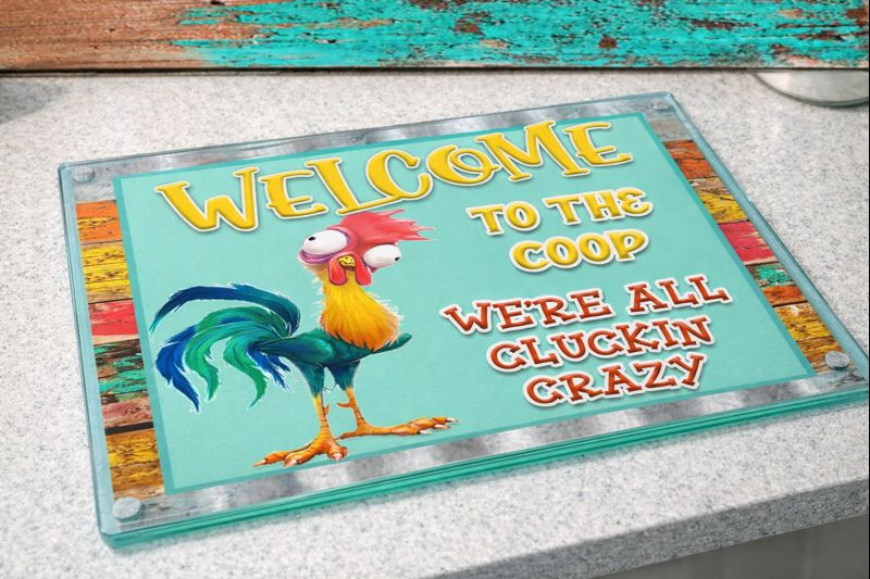 Textured Toughened Glass A4 Chopping Board