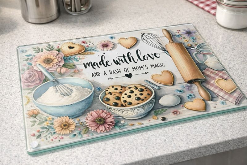 Textured Toughened Glass A4 Chopping Board