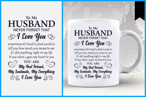 Custom Printed To My Husband 11oz Ceramic Coffee Mug/Tea Cup