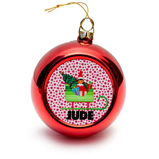 Custom Printed Christmas Bauble Available In 5 Colours
