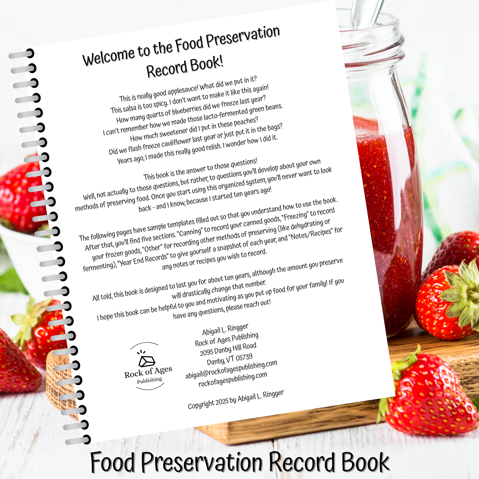 Food Preservation Record Book