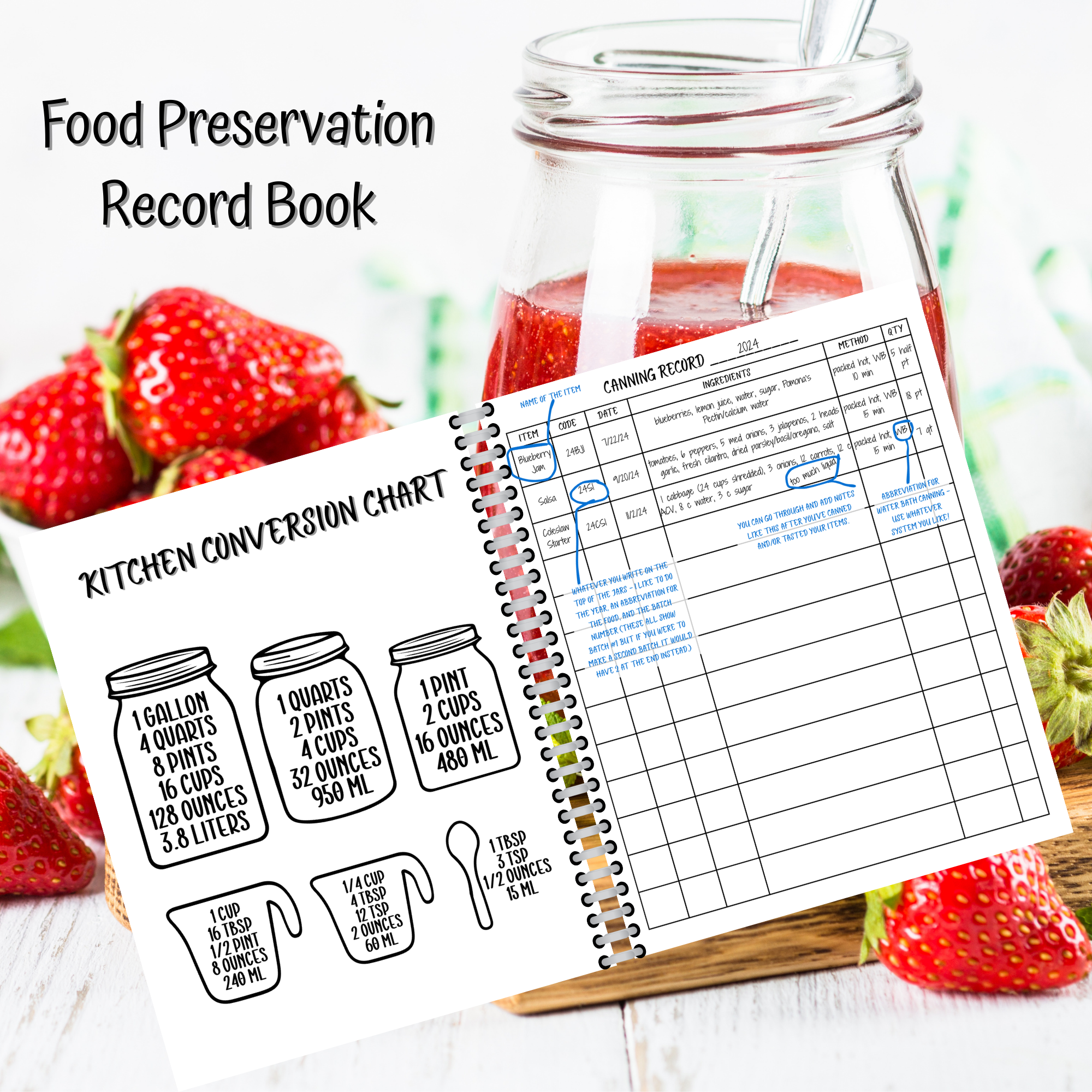 Food Preservation Record Book