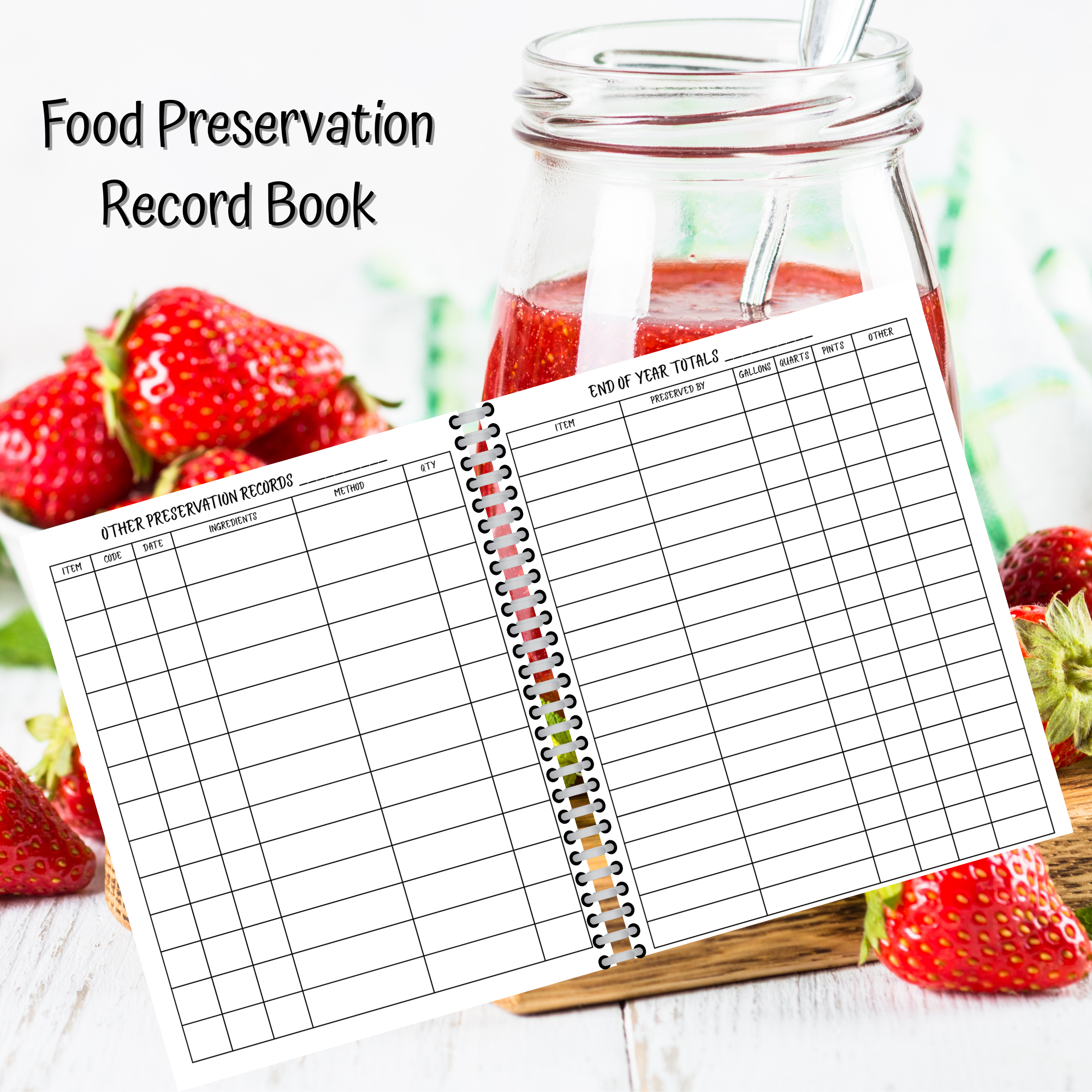 Food Preservation Record Book