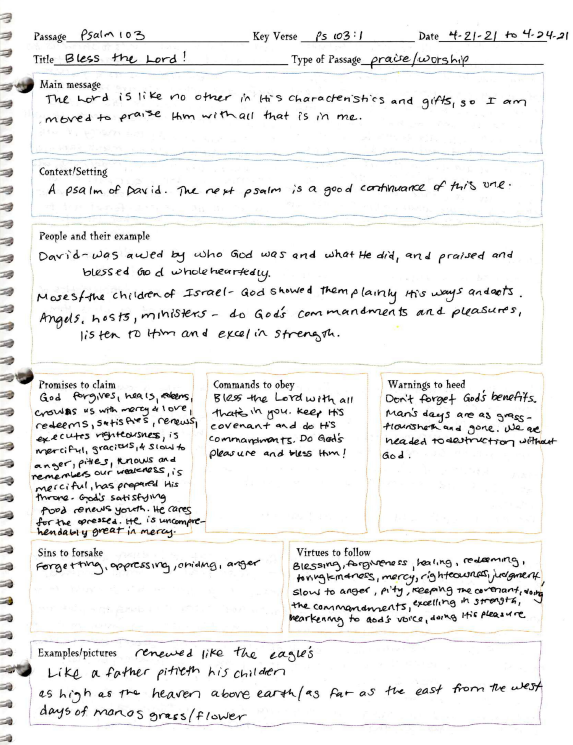 Bible Passage Study Book