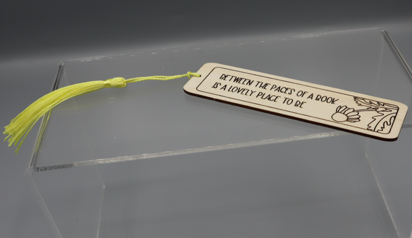 Laser engraved Book Mark 1