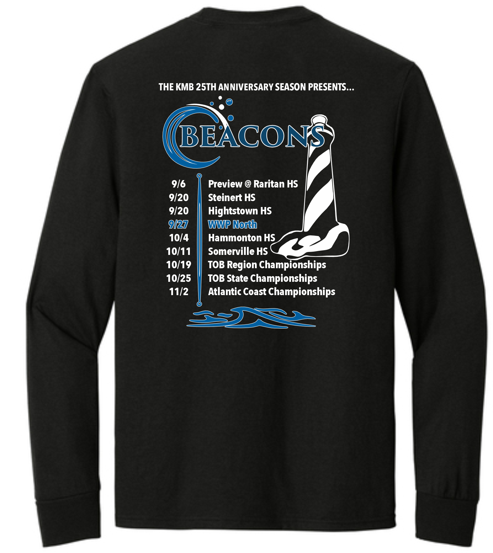 Beacons Black Tri Blend Long Sleeve Tee