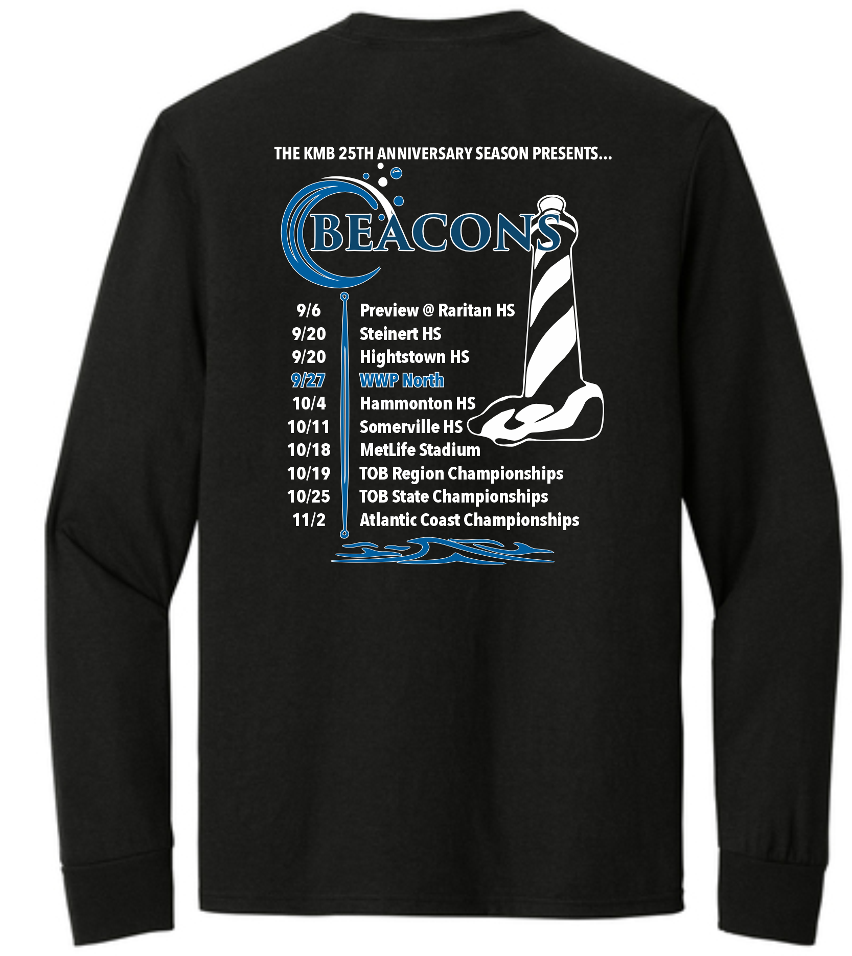 Beacons Black Tri Blend Long Sleeve Tee