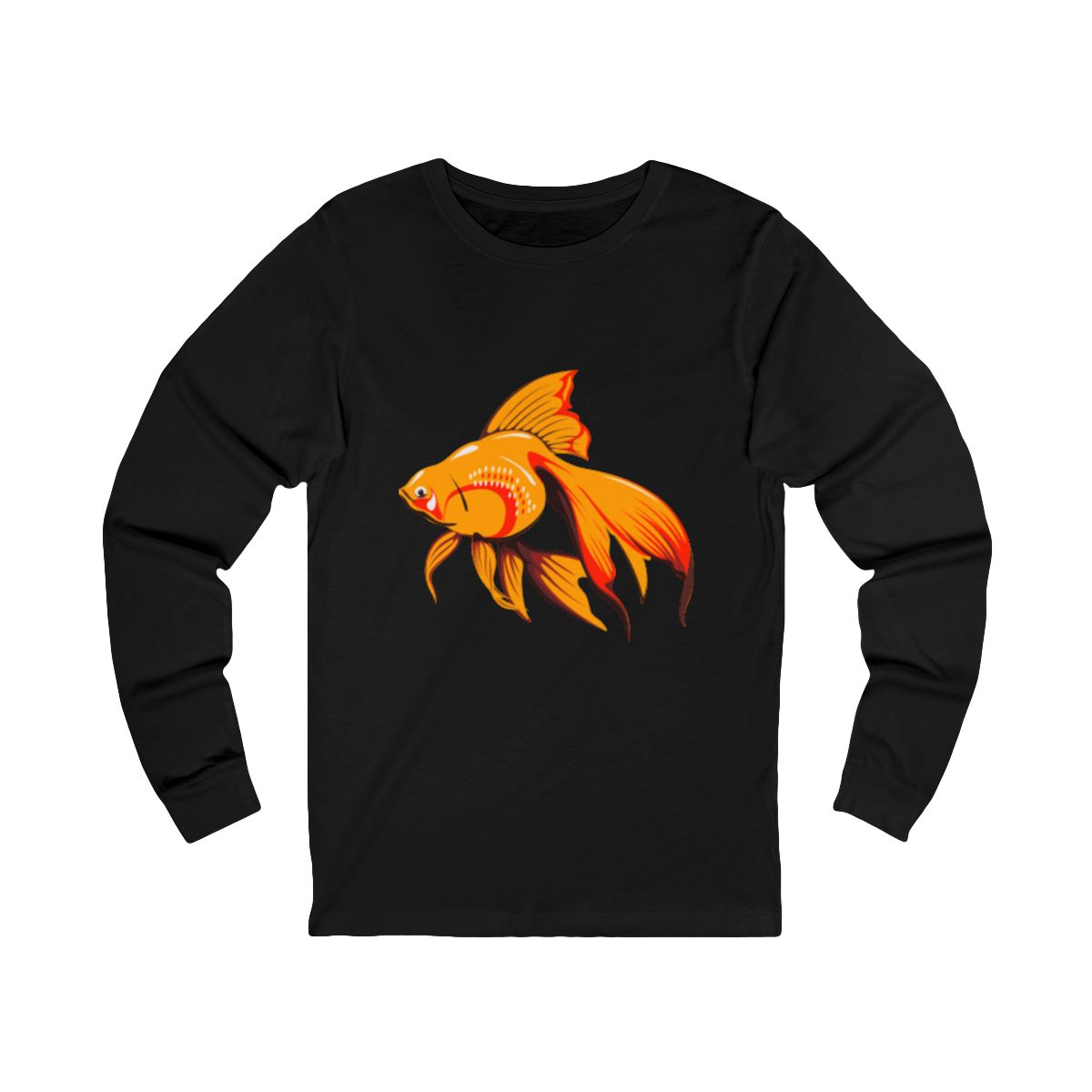 Goldfish Fantail Classic Orange Cartoon Fish Long Sleeve T-Shirt