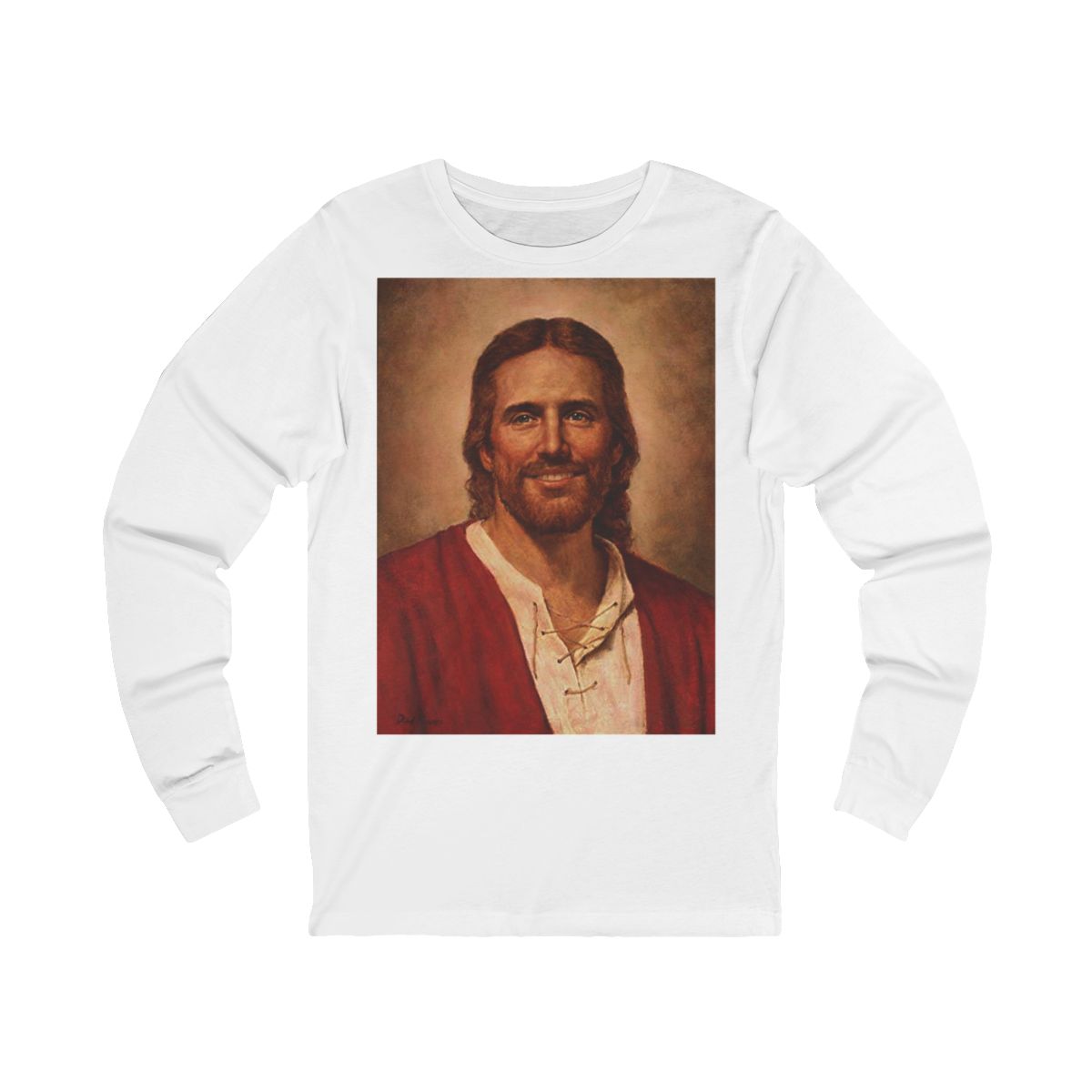 Jesus Christs Loving Smile Long Sleeve T-Shirt