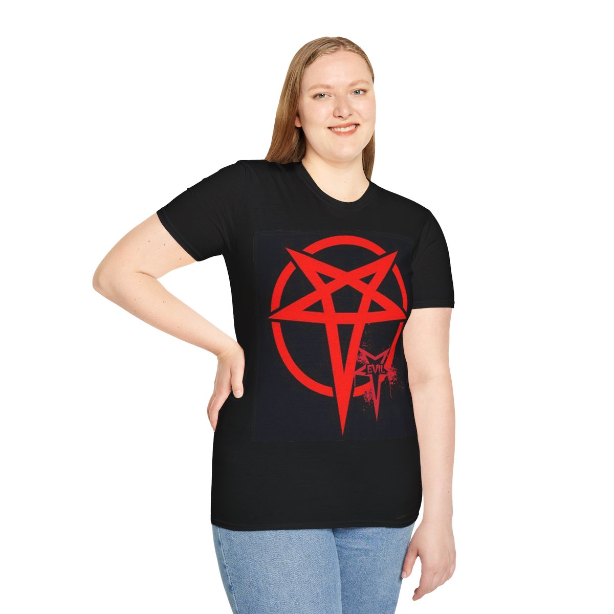 Red Evil Inverted Pentagram T-Shirt