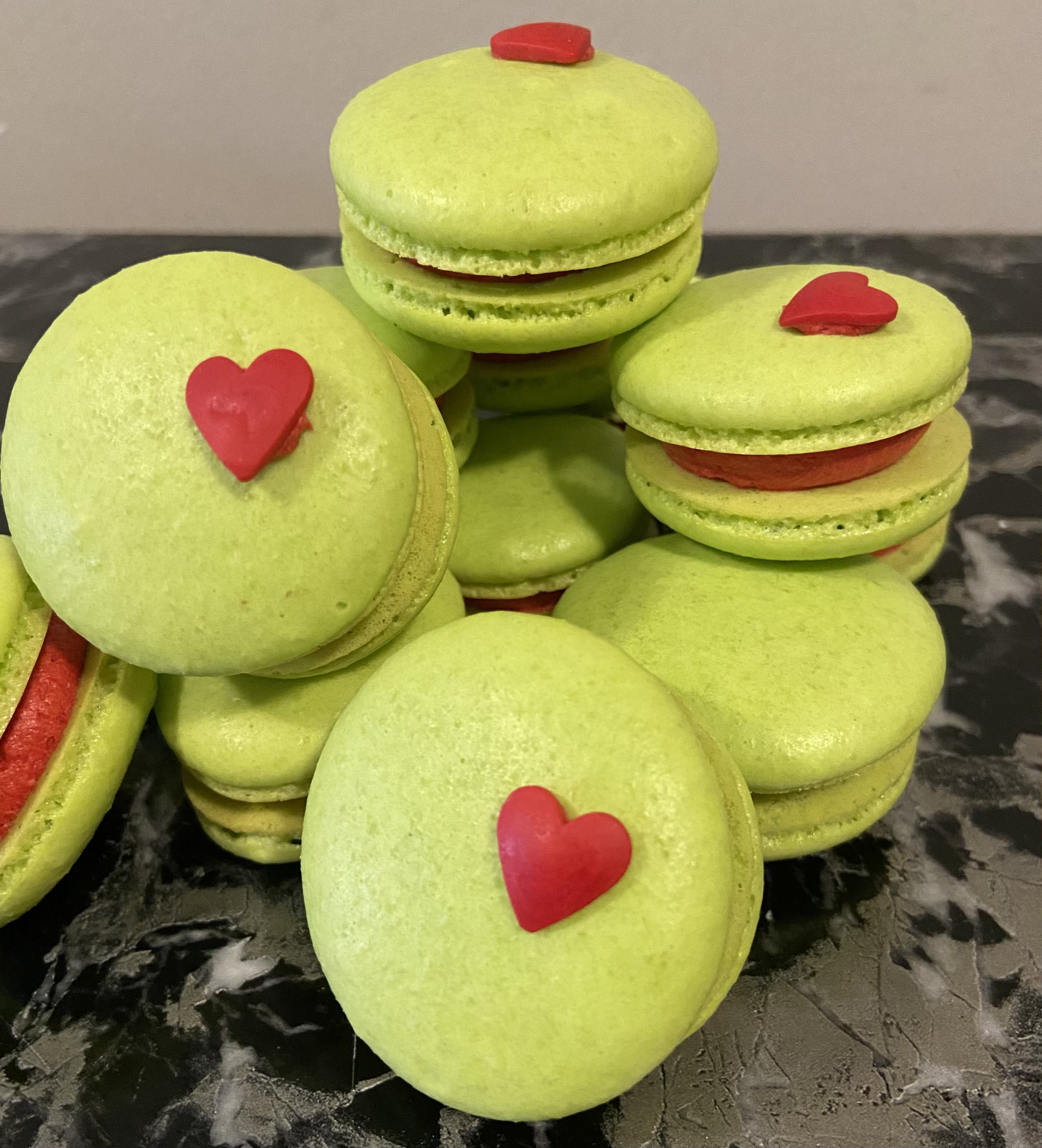 Grinch Macarons