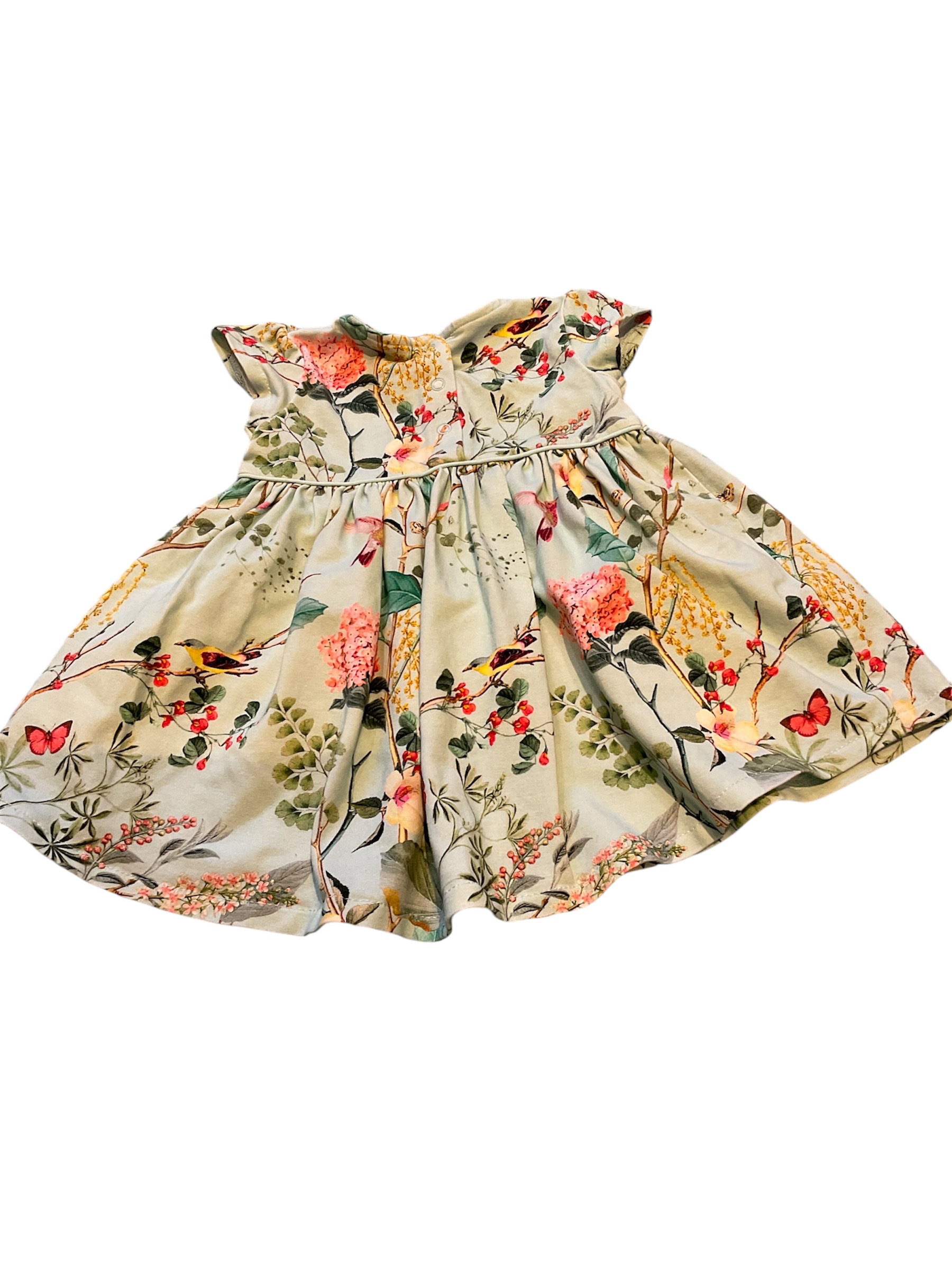 Next pretty baby girl floral cotton jersey dress 0-3 months