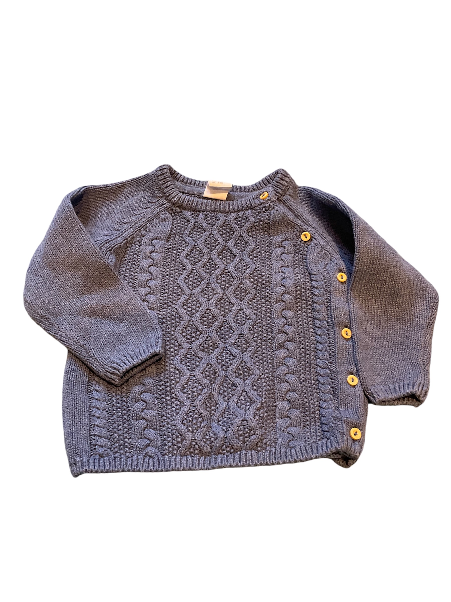 H&M baby boy blue organic cotton jumper 4-6
