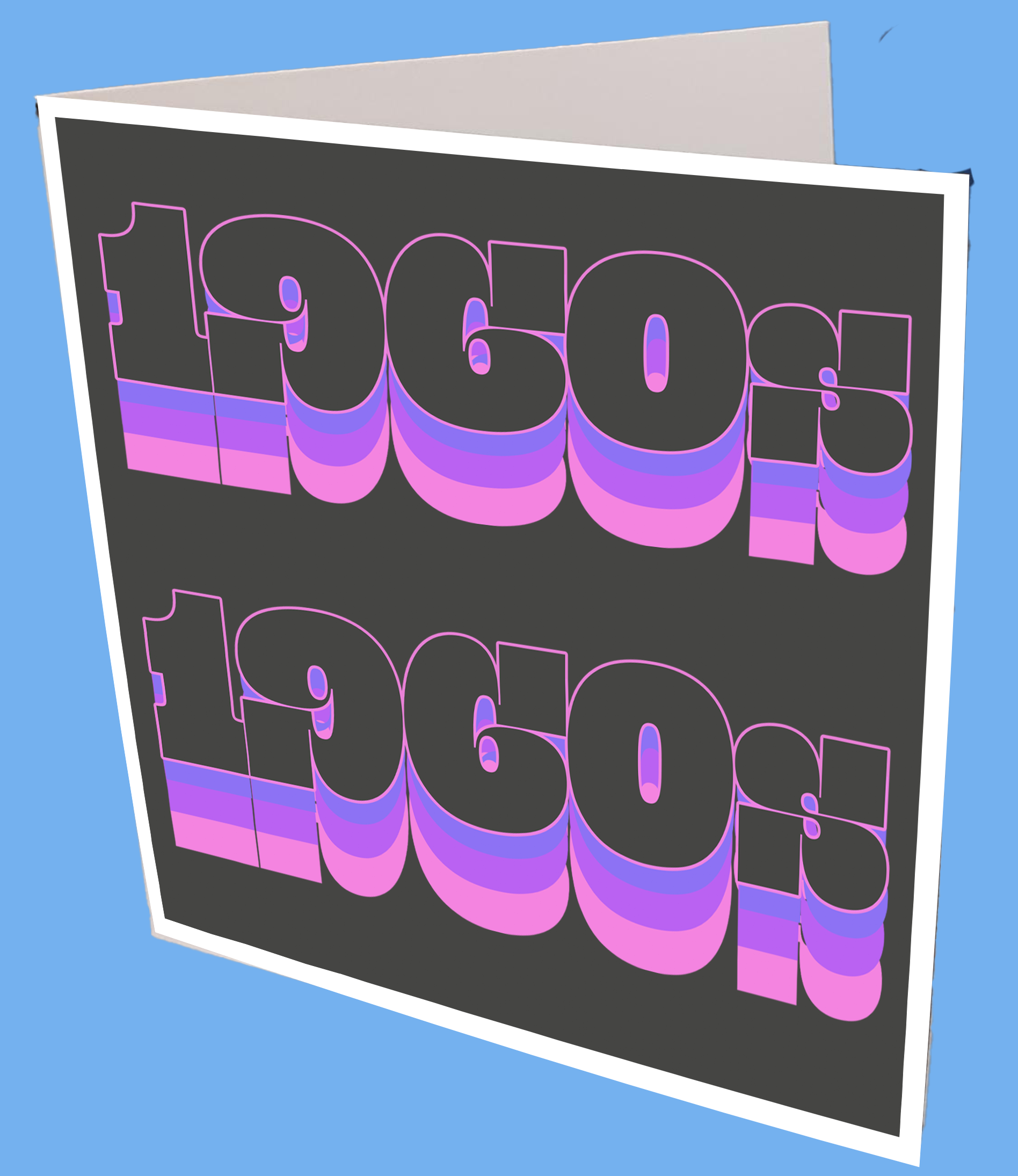1960s Logo Greeting Card
