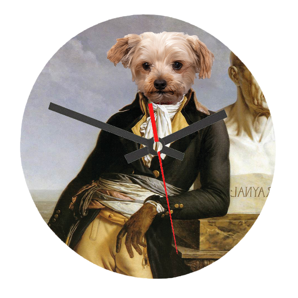 Pet Royal Portrait Art Image Clock