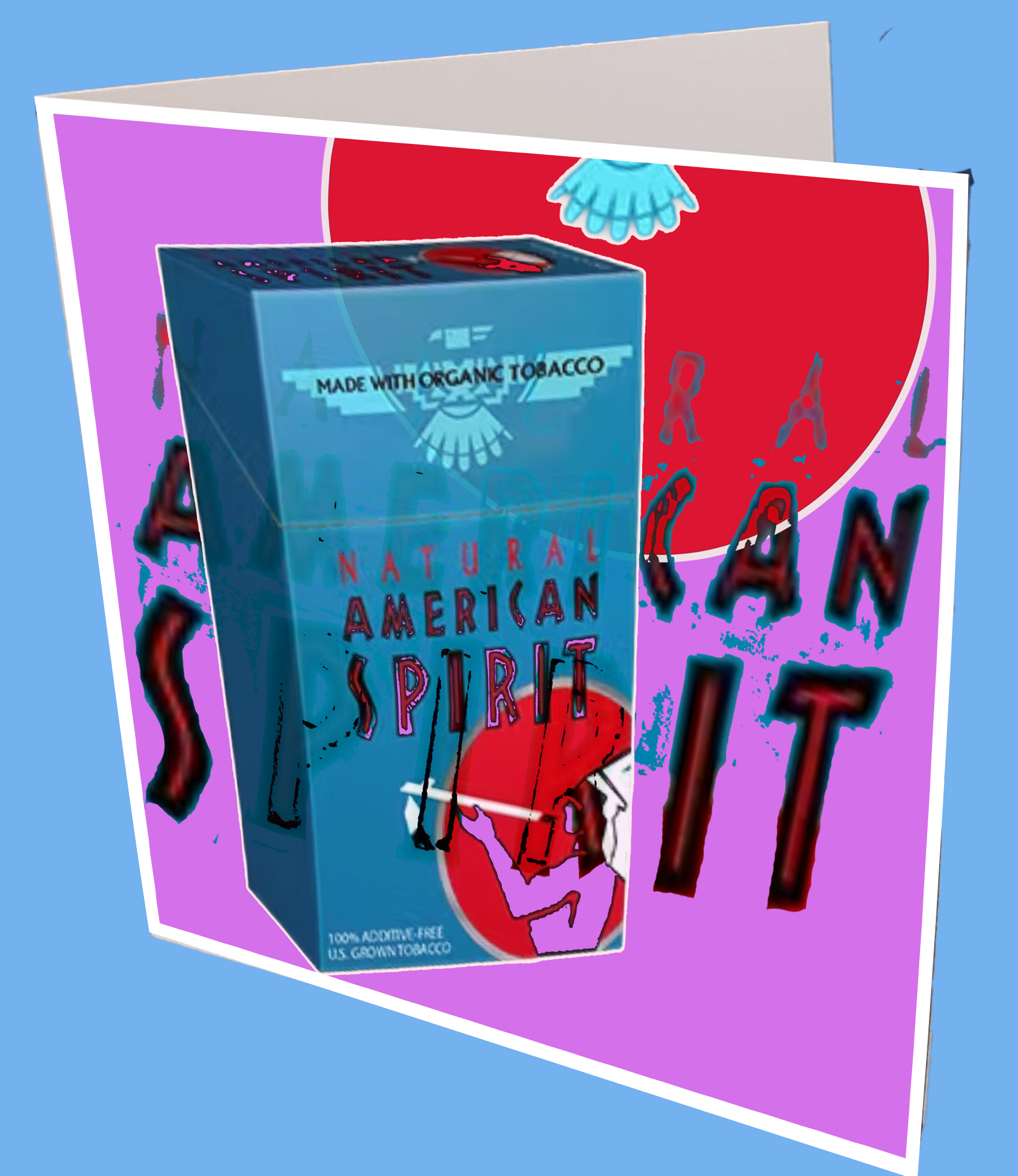 American Spirit Cigerette Greeting Card