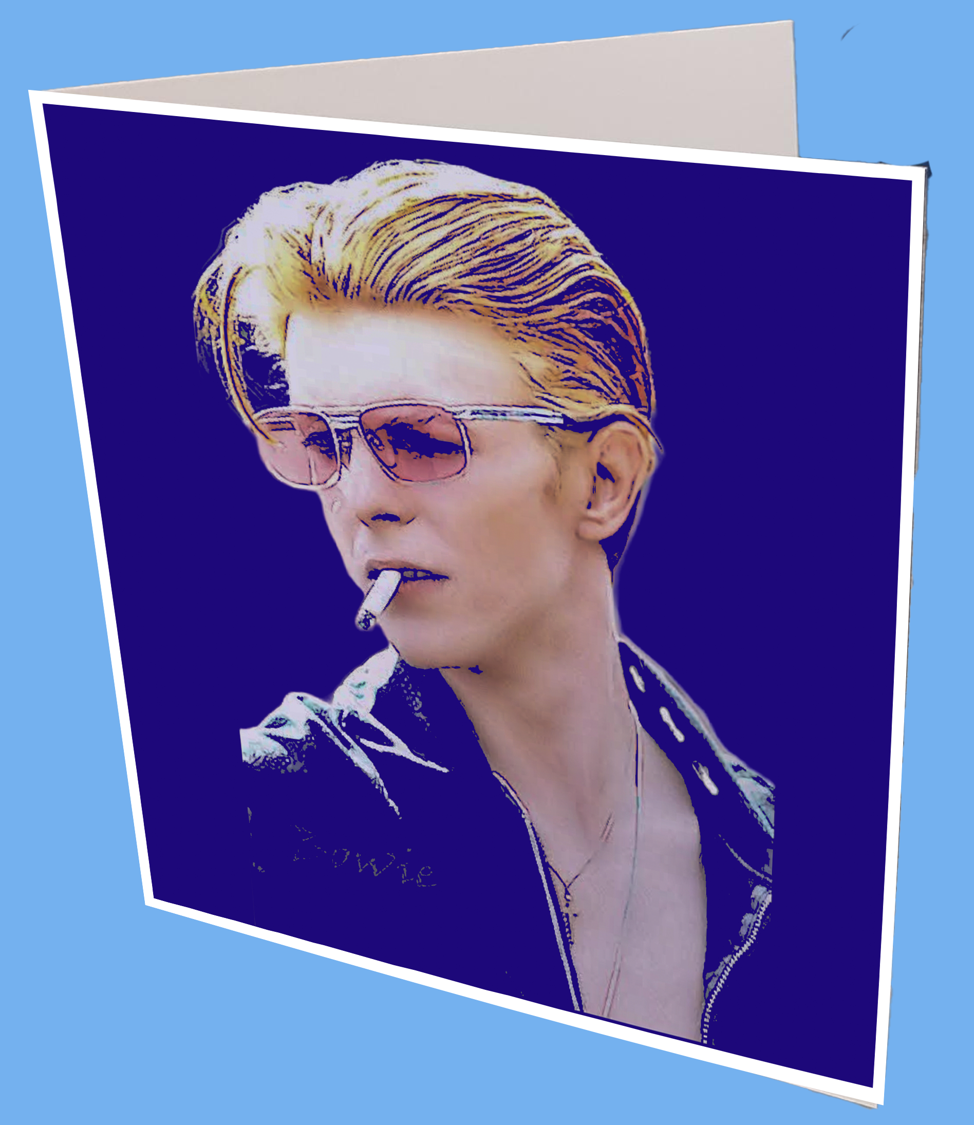 Bowie Smoking Greeting Card