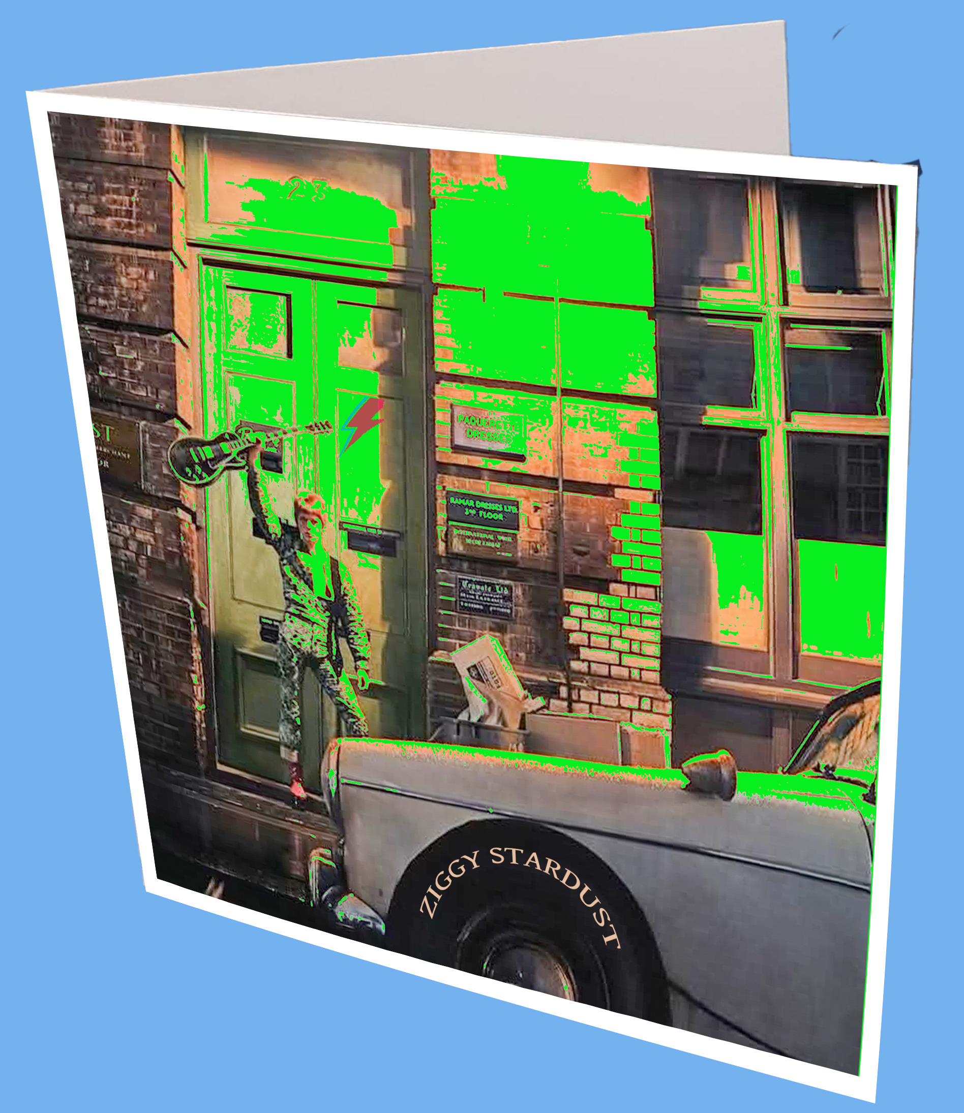 Bowie Ziggy Greeting Card