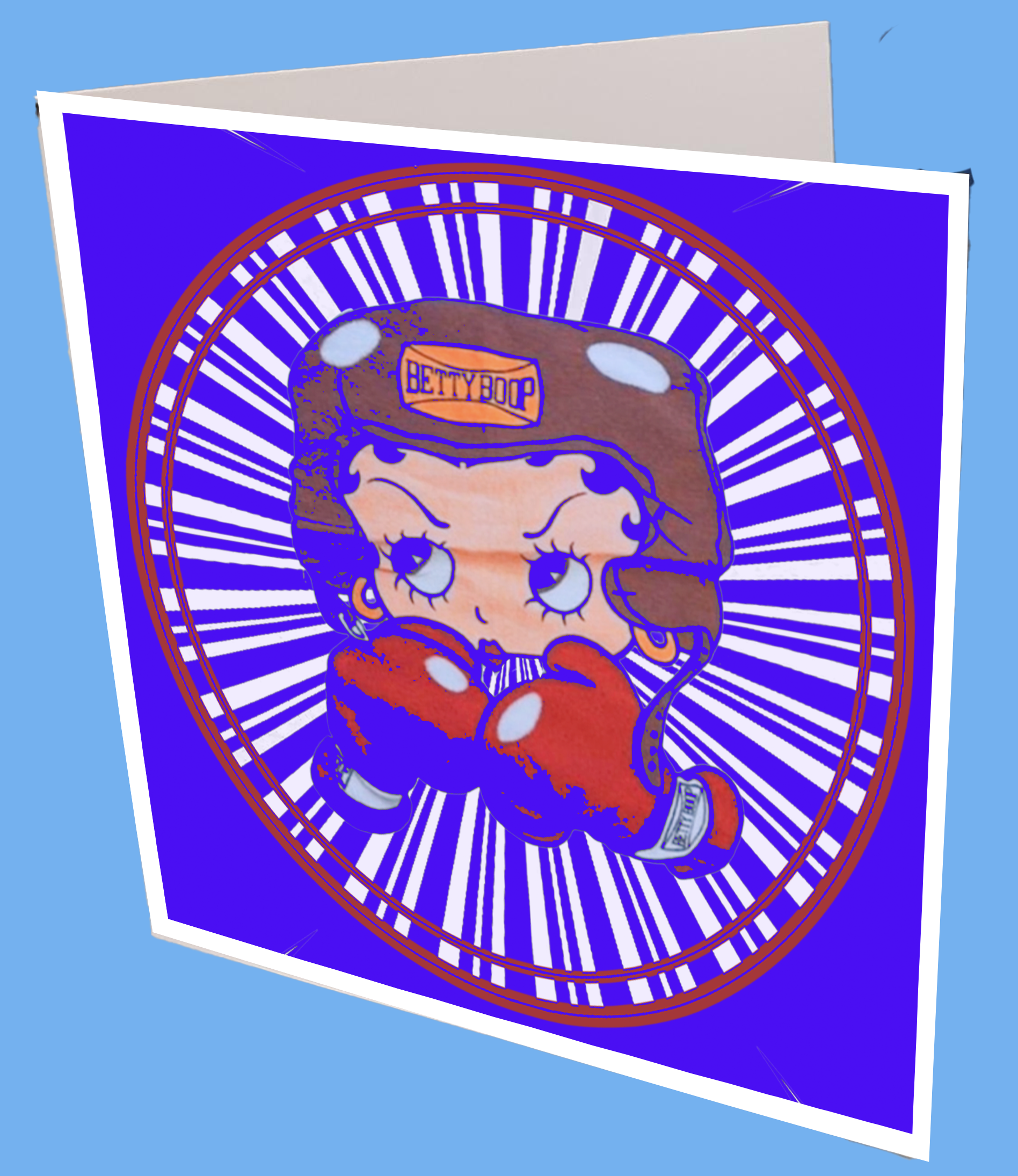 Boxer Betty Boo Greeting Card