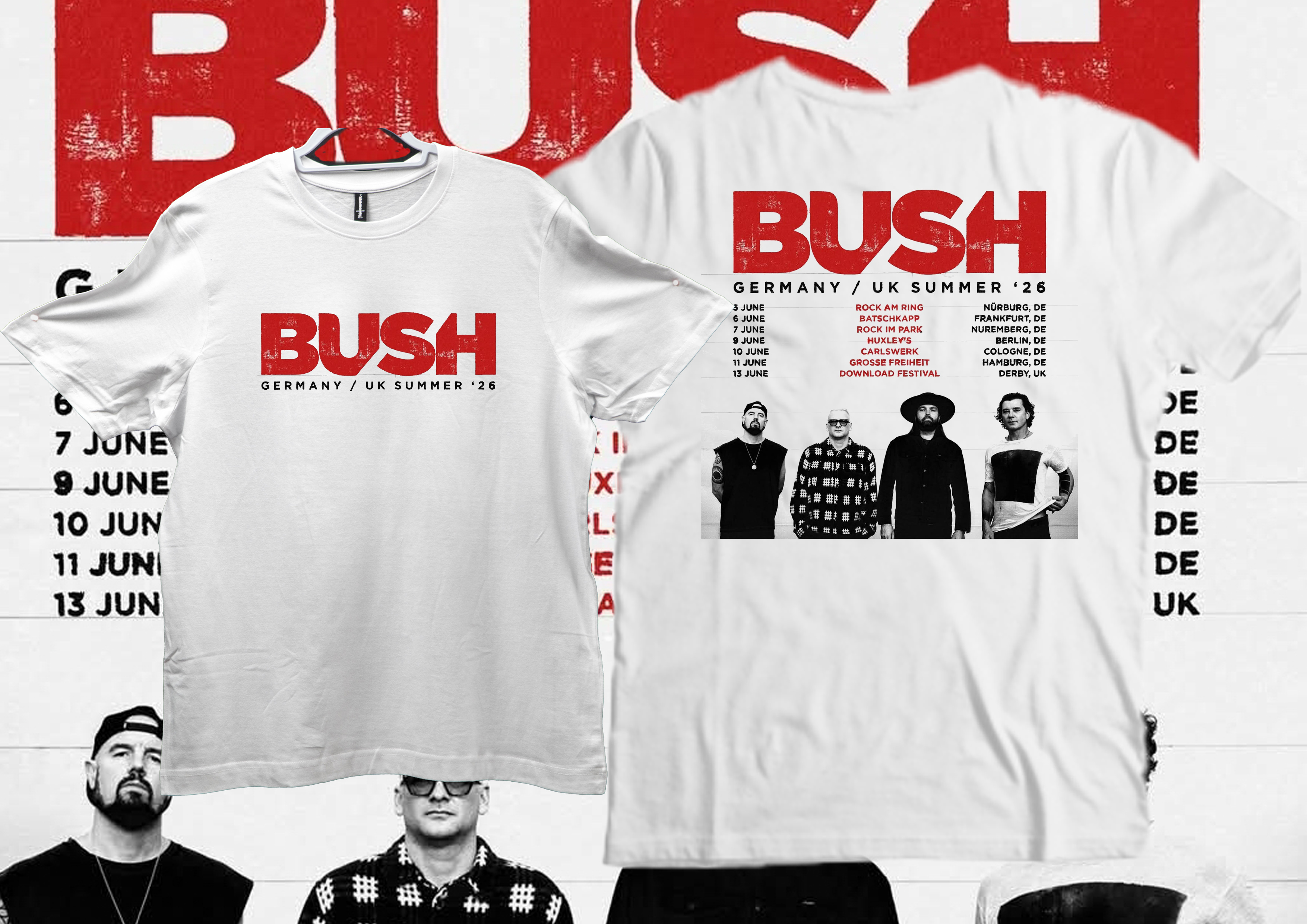 Bush. Germany/UK Summer '26