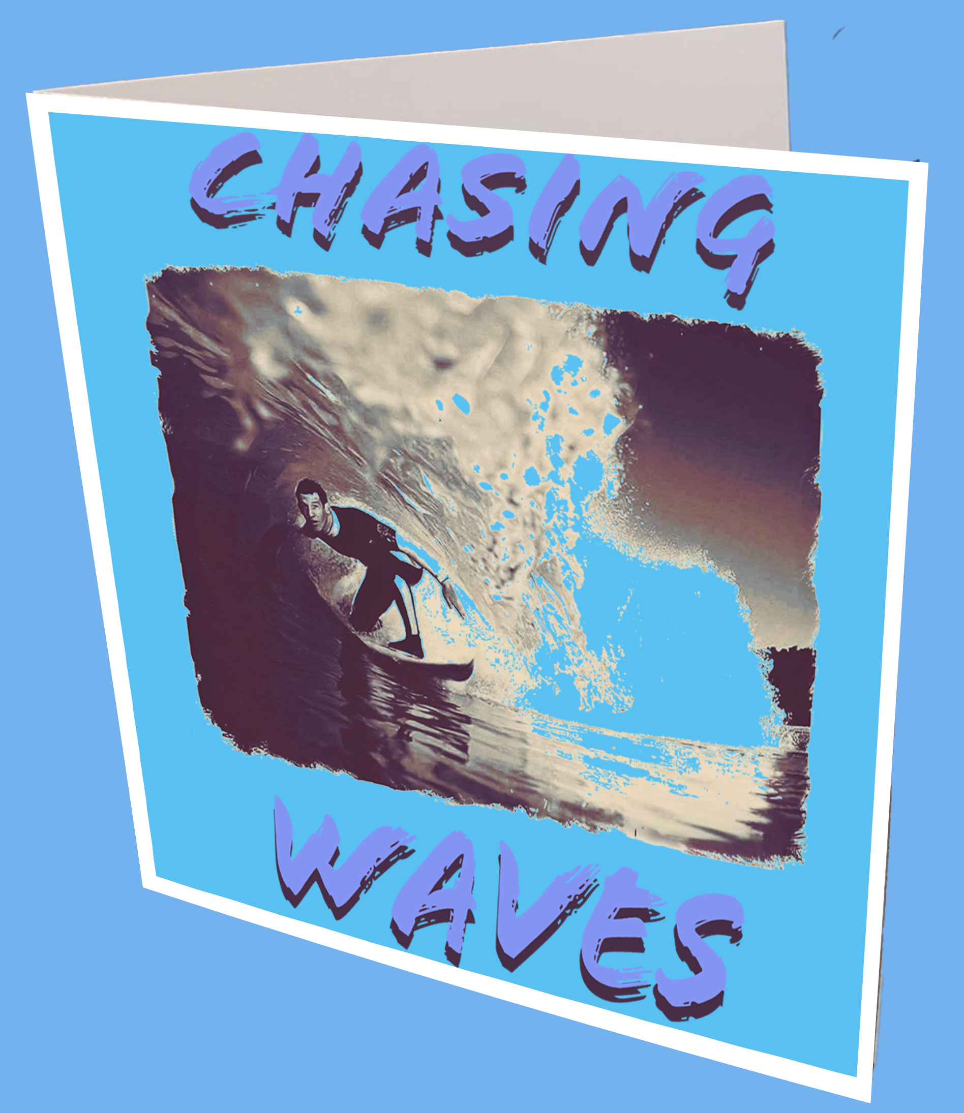 Chasing Waves Greeting Card