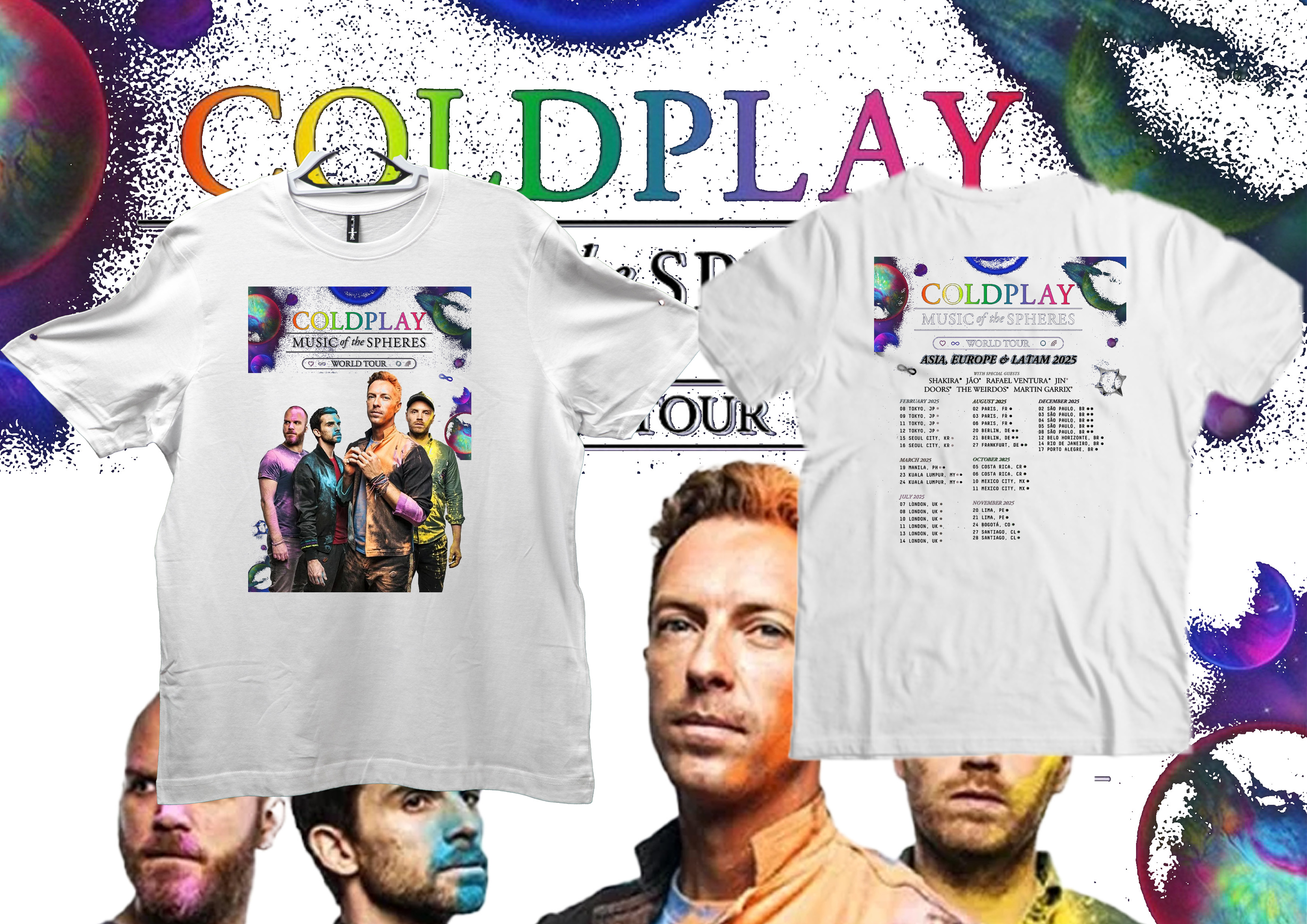 Coldplay 25 Tour T-shirt