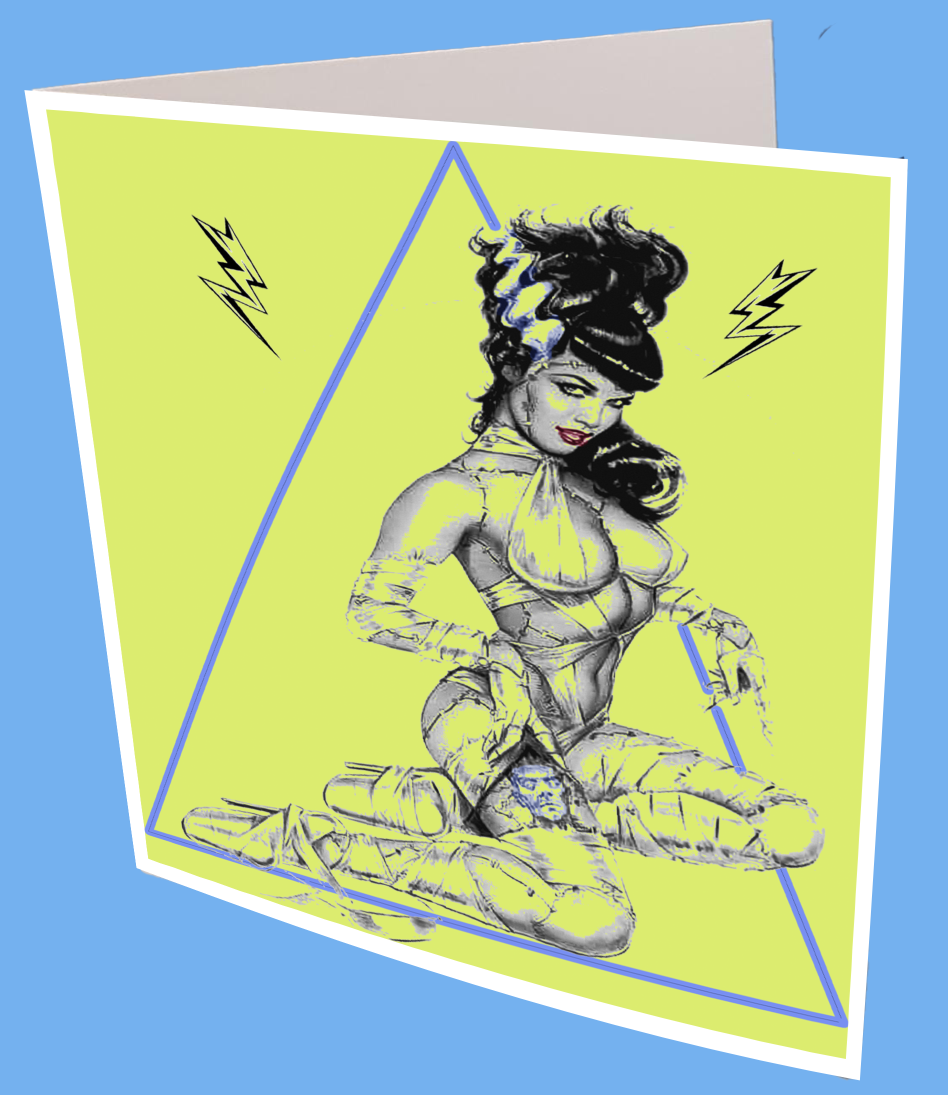 Frankenstein Ballet Lady Greeting Card