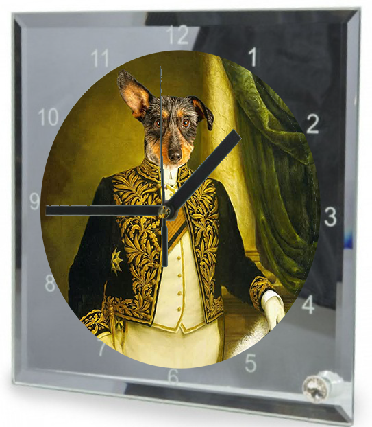 Pet Royal Portrait Art Image Clock