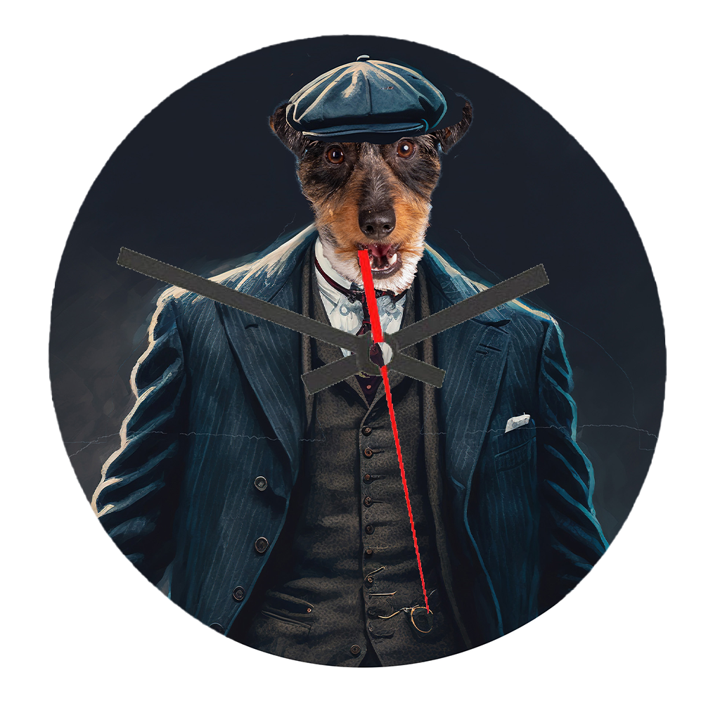 Pet Cops & Robbers Portrait Image Art Clock